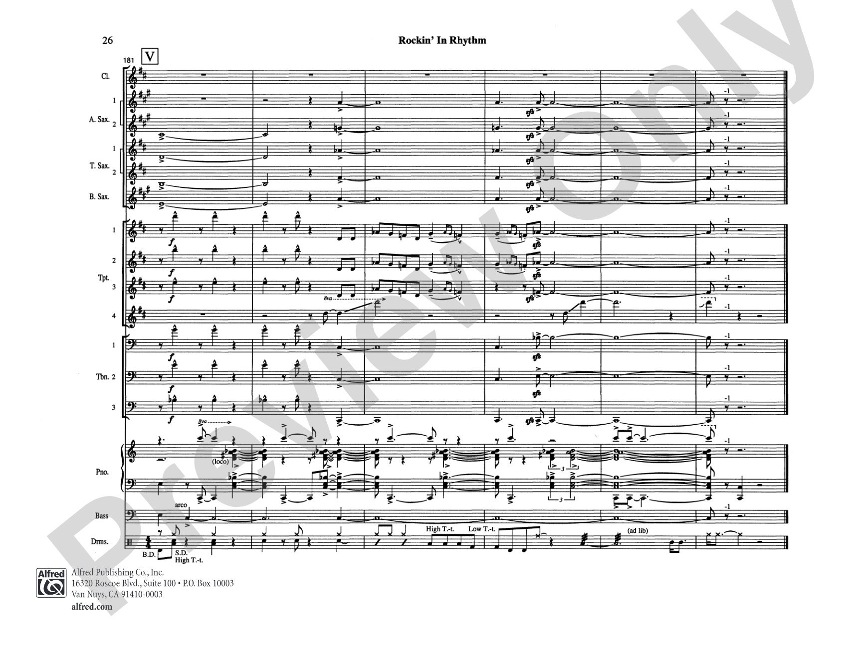 Rockin' in Rhythm: Jazz Ensemble Conductor Score & Parts