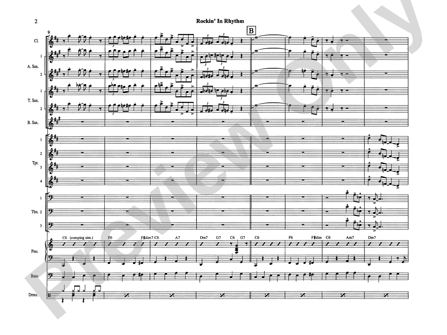 Rockin' in Rhythm: Jazz Ensemble Conductor Score & Parts
