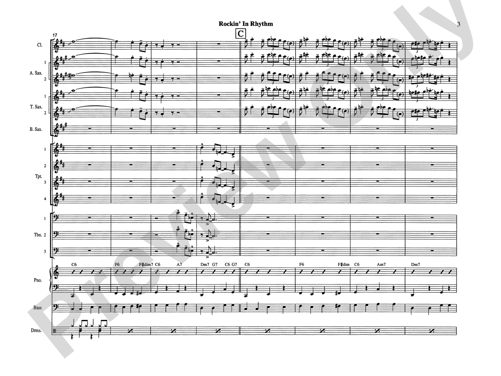 Rockin' in Rhythm: Jazz Ensemble Conductor Score & Parts