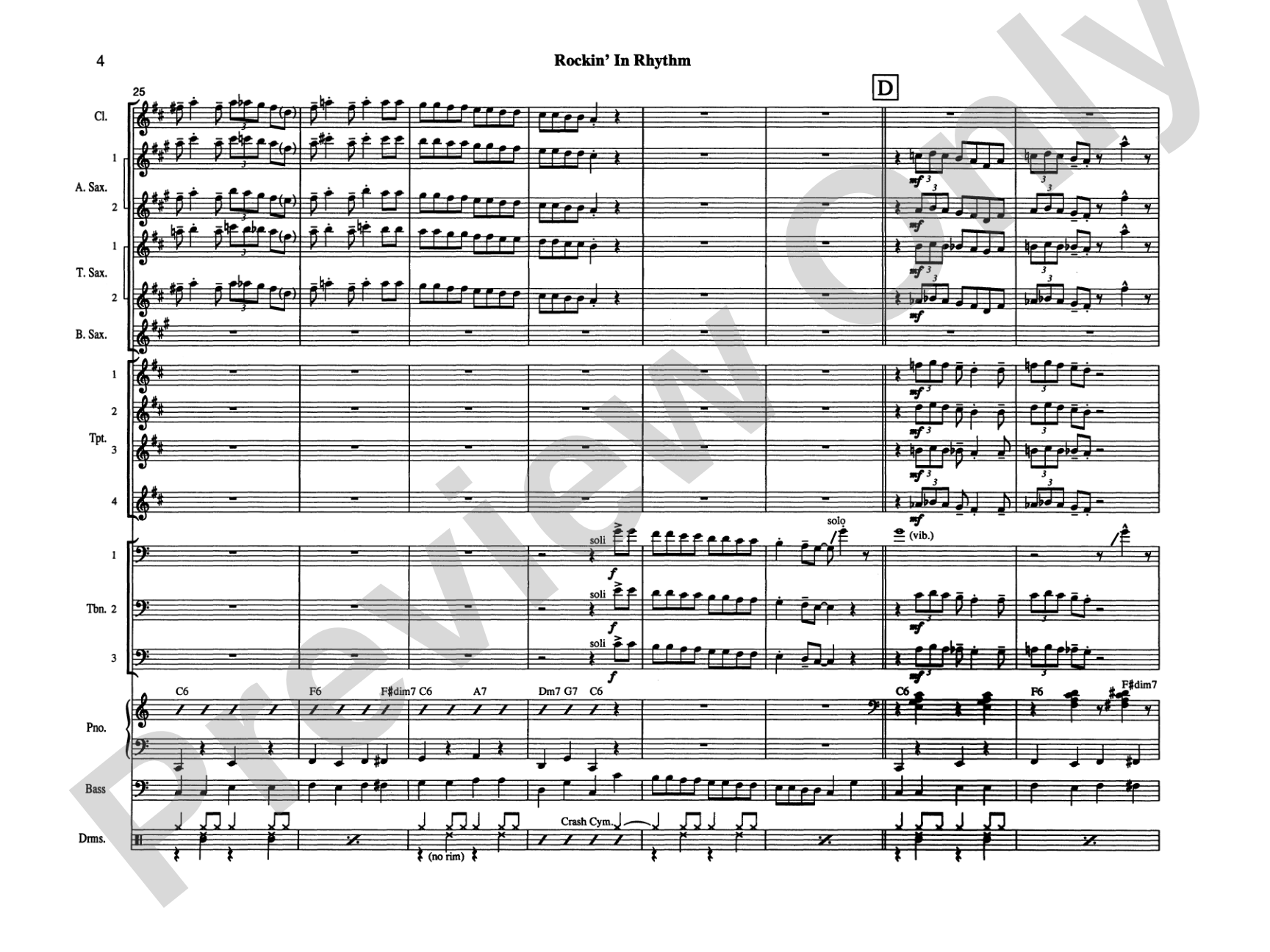 Rockin' in Rhythm: Jazz Ensemble Conductor Score & Parts