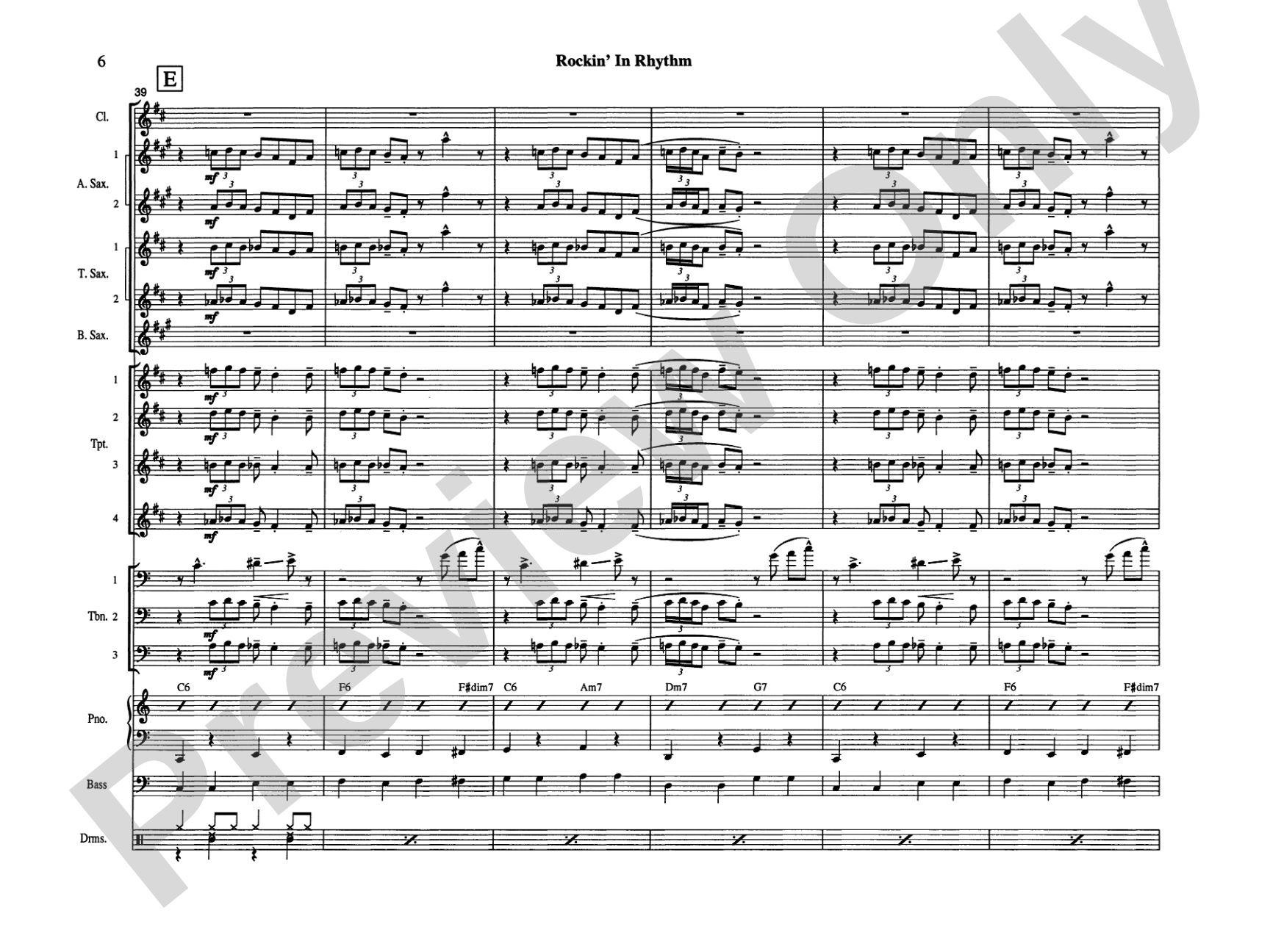 Rockin' in Rhythm: Jazz Ensemble Conductor Score & Parts