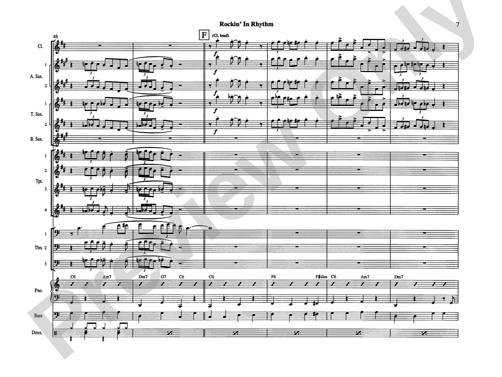 Rockin' in Rhythm: Jazz Ensemble Conductor Score & Parts