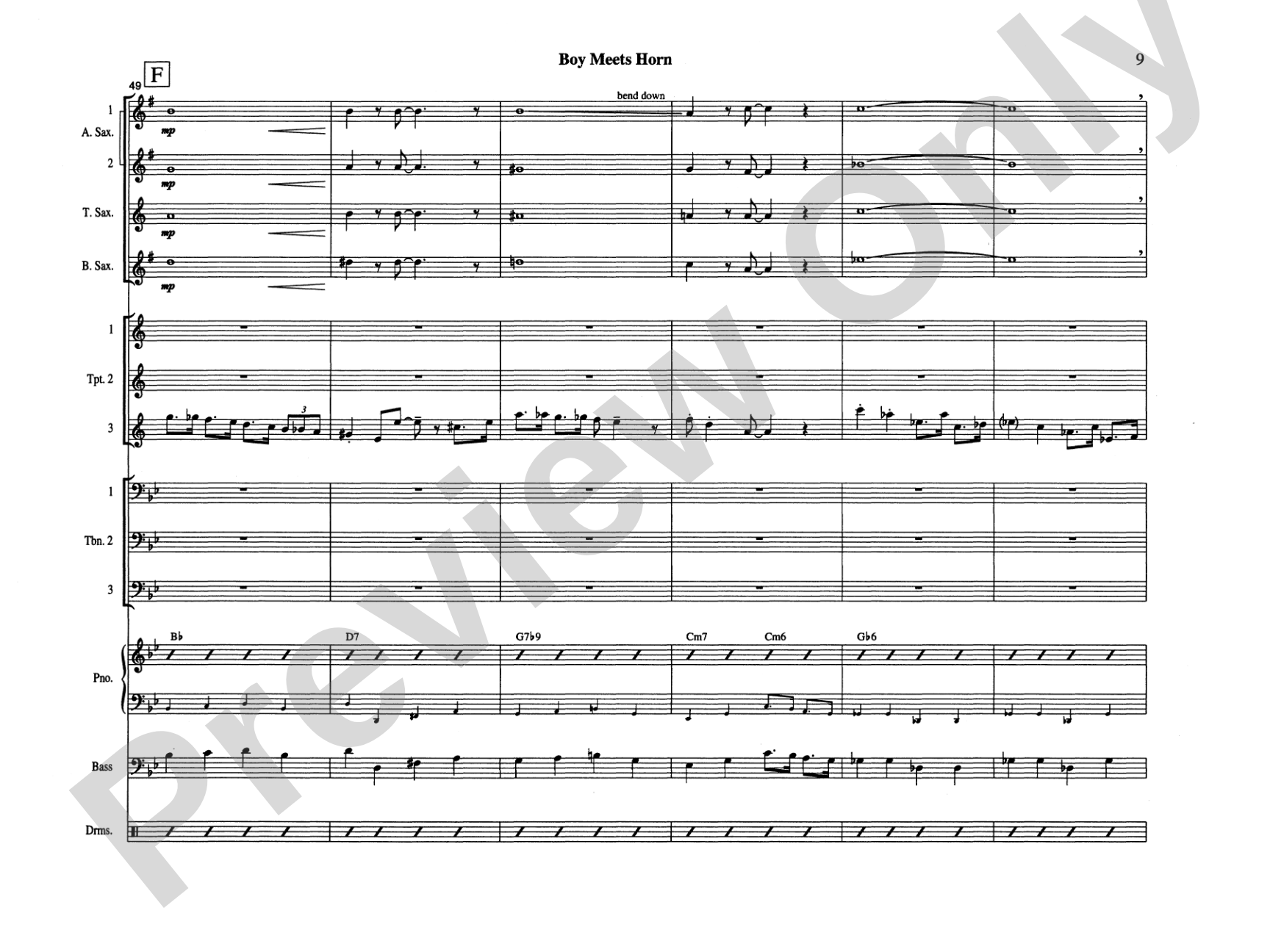 Boy Meets Horn: Jazz Ensemble Conductor Score & Parts