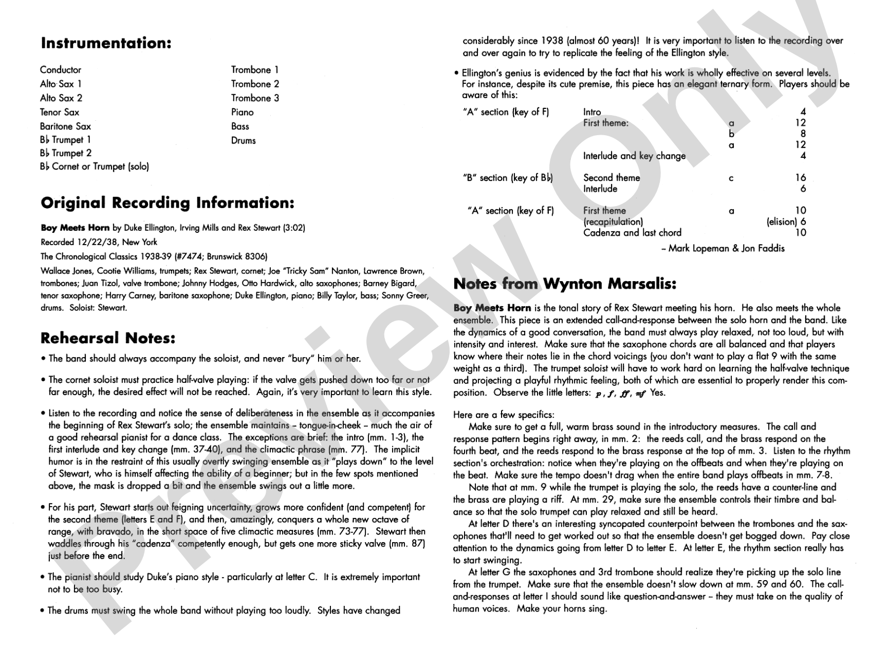 Boy Meets Horn: Jazz Ensemble Conductor Score & Parts