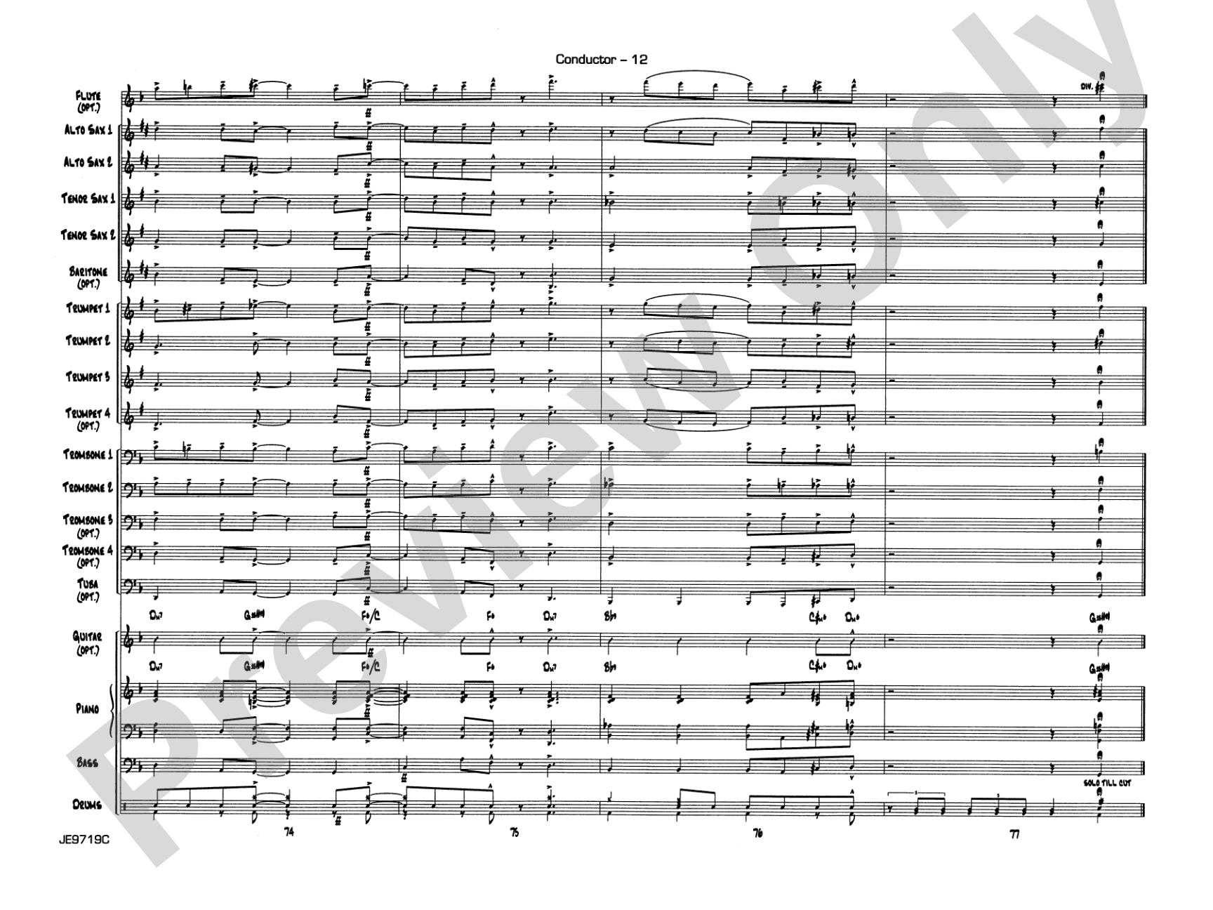 Summertime (from Porgy and Bess®): Jazz Ensemble Conductor Score & Parts