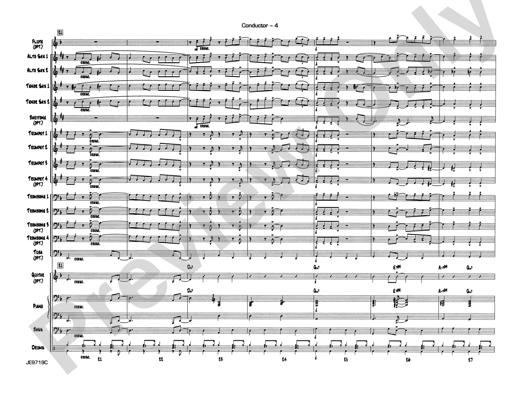 Summertime (from Porgy and Bess®): Jazz Ensemble Conductor Score & Parts