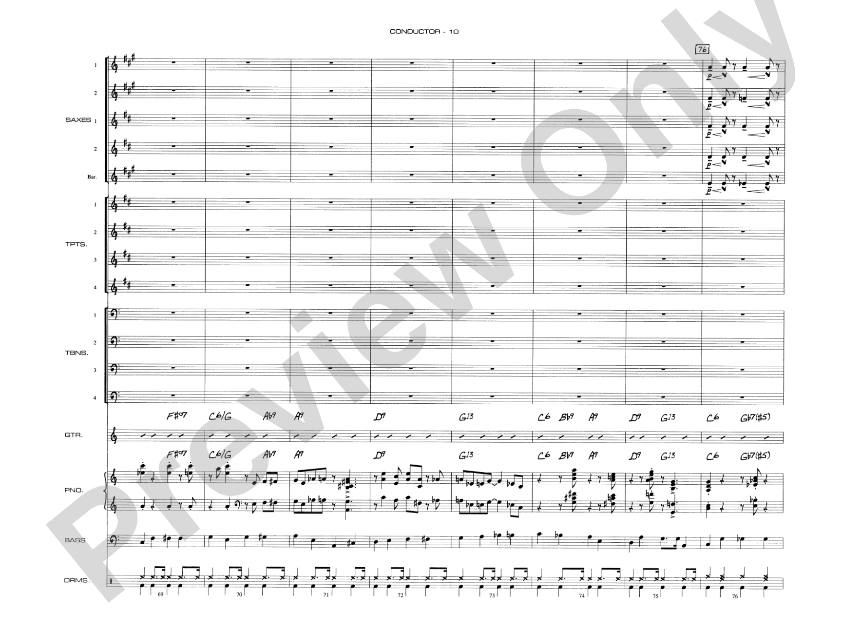 Splanky: Jazz Ensemble Conductor Score & Parts