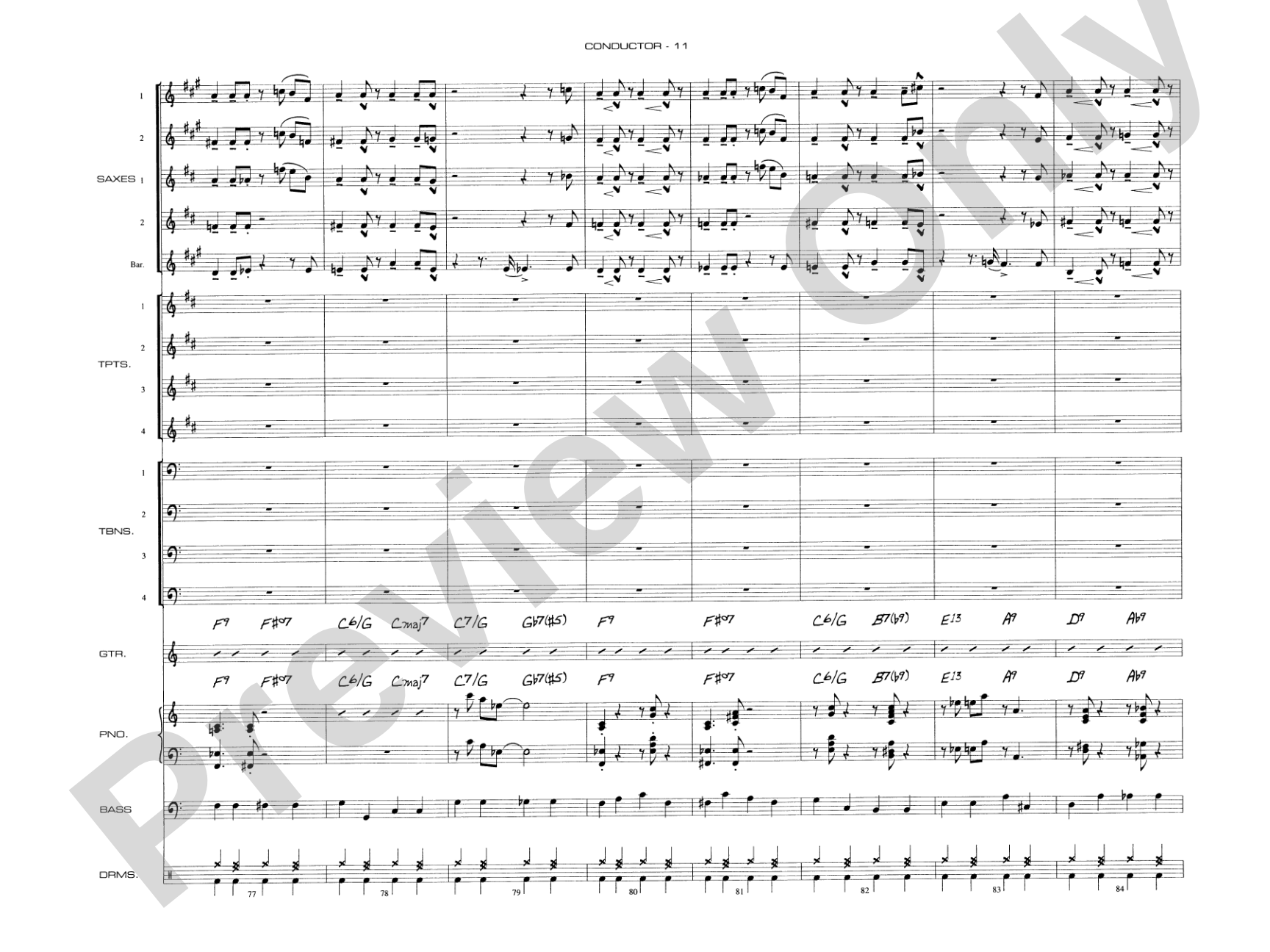 Splanky: Jazz Ensemble Conductor Score & Parts