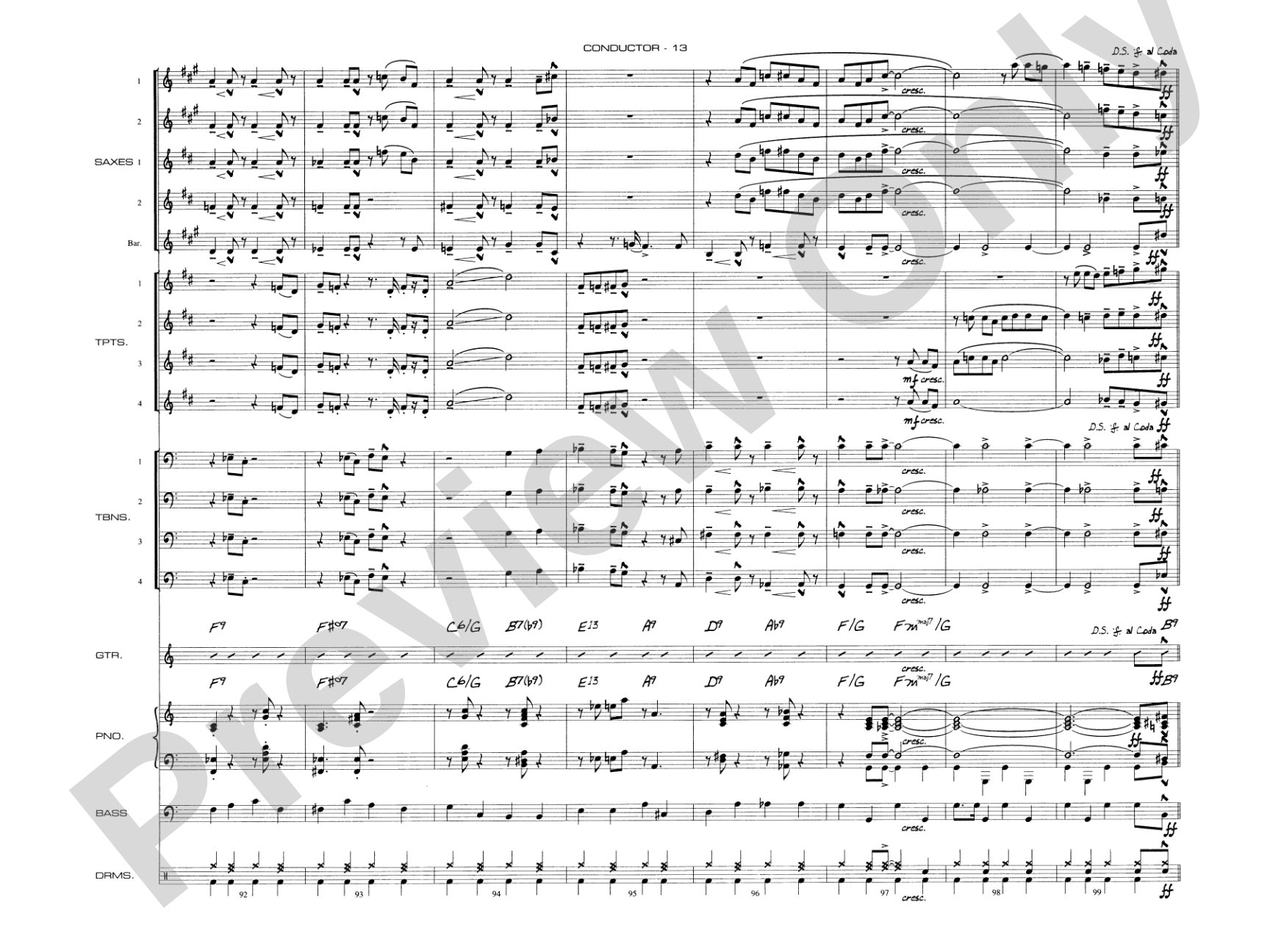 Splanky: Jazz Ensemble Conductor Score & Parts
