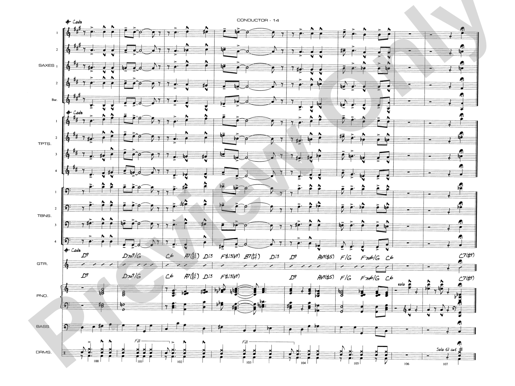 Splanky: Jazz Ensemble Conductor Score & Parts
