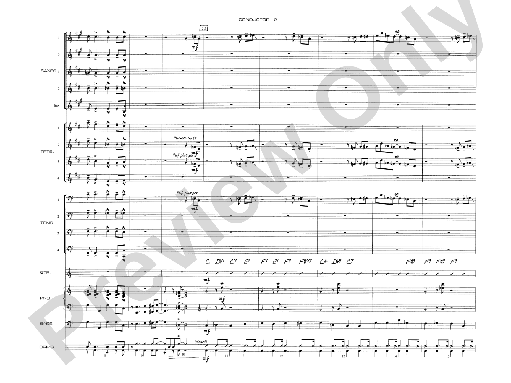Splanky: Jazz Ensemble Conductor Score & Parts