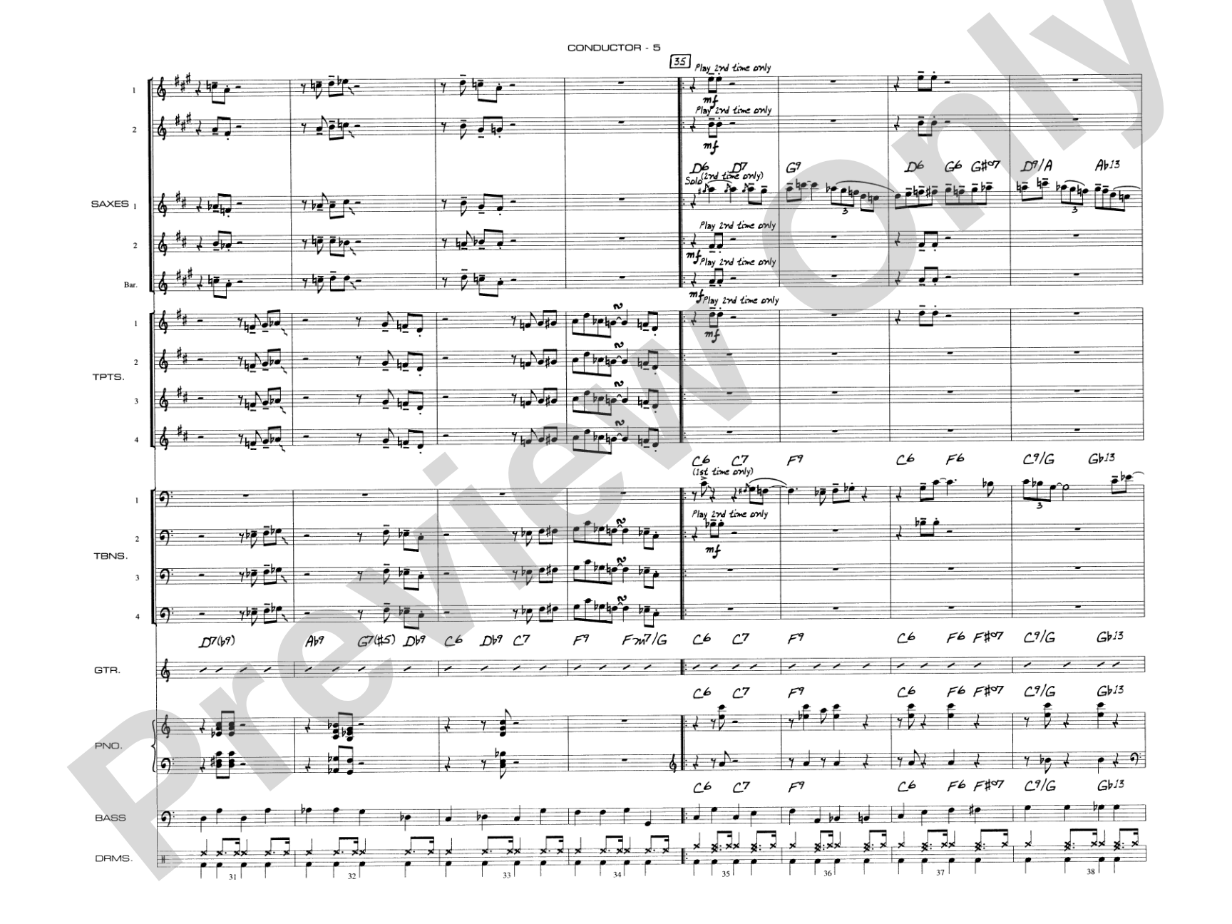Splanky: Jazz Ensemble Conductor Score & Parts