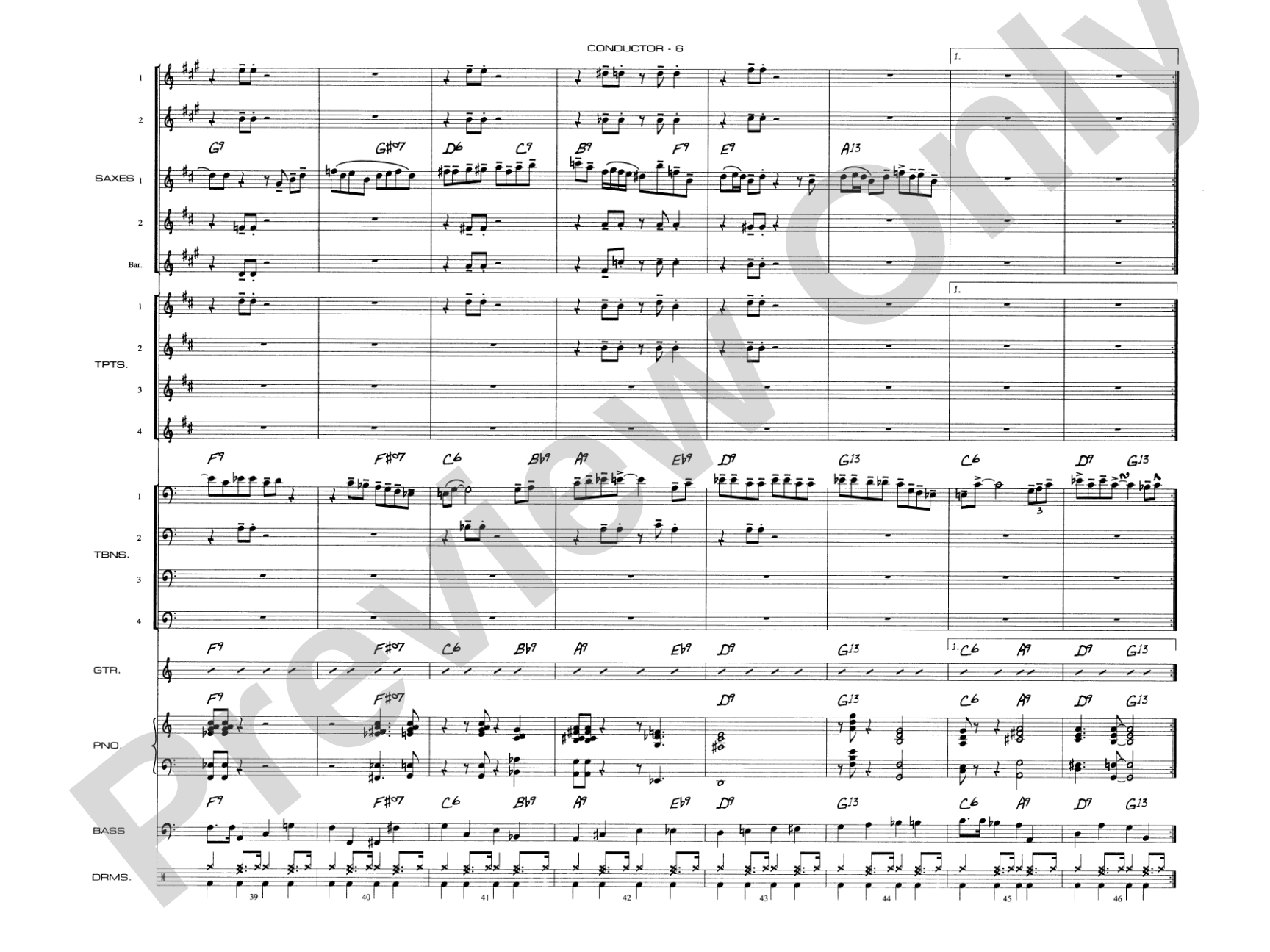 Splanky: Jazz Ensemble Conductor Score & Parts