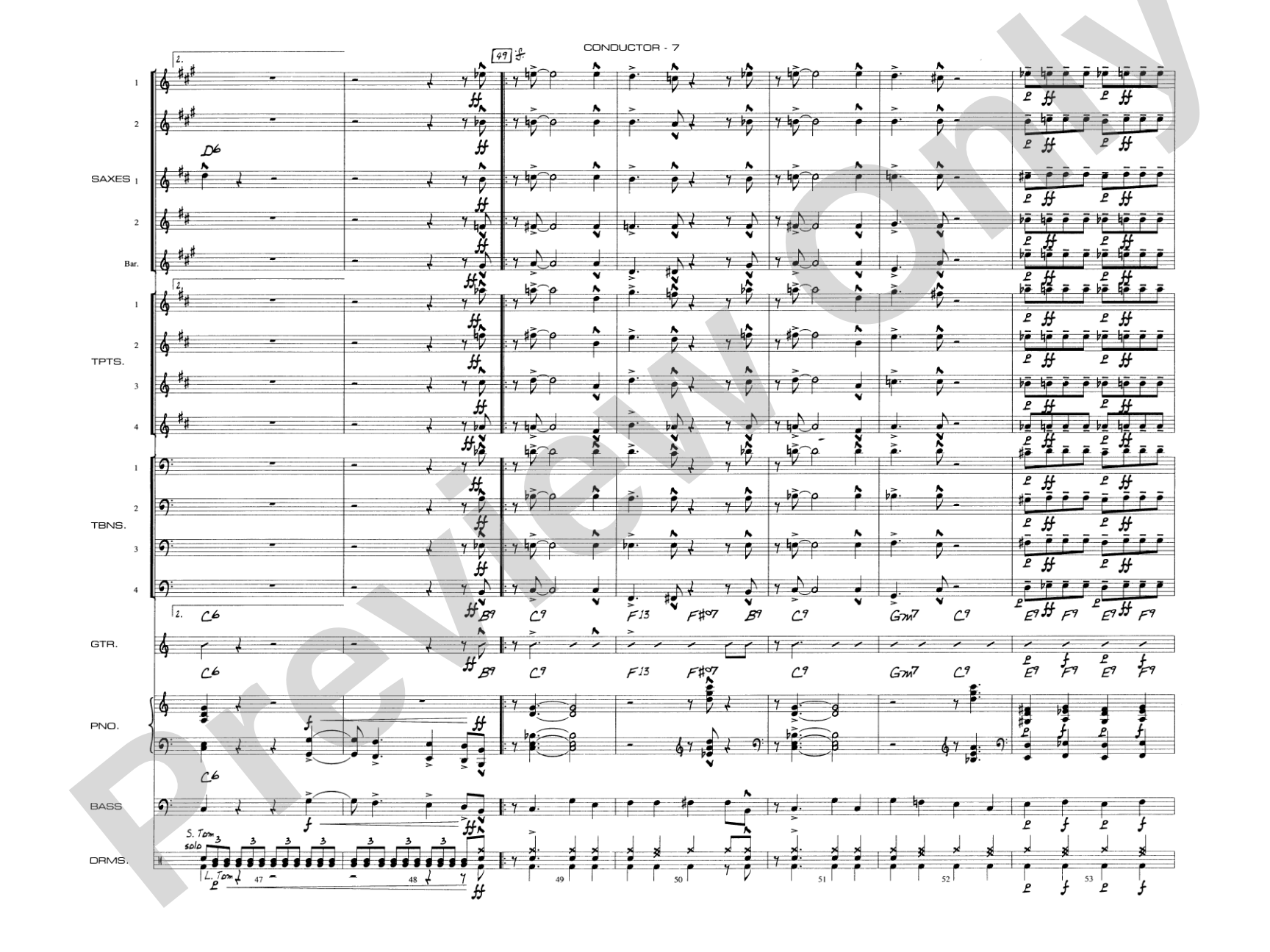 Splanky: Jazz Ensemble Conductor Score & Parts
