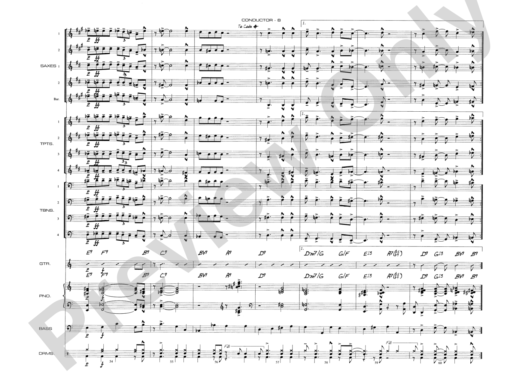 Splanky: Jazz Ensemble Conductor Score & Parts