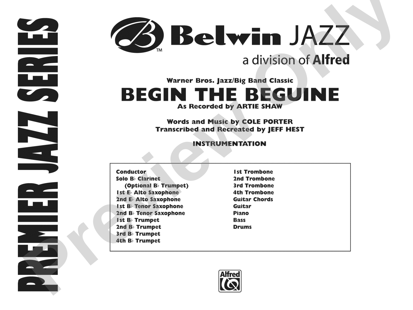 Begin the Beguine: Jazz Ensemble Conductor Score & Parts