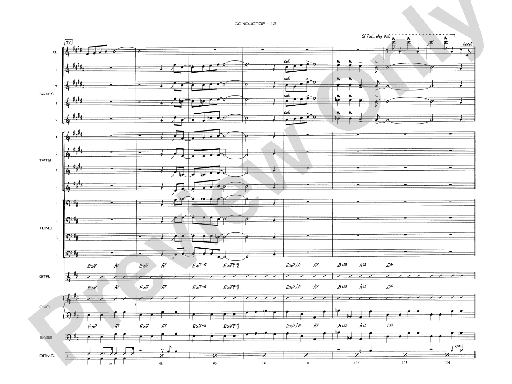 Begin the Beguine: Jazz Ensemble Conductor Score & Parts