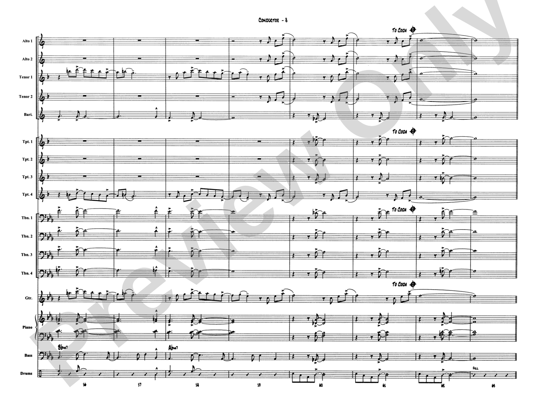 Narnian Dance: Jazz Ensemble Conductor Score & Parts