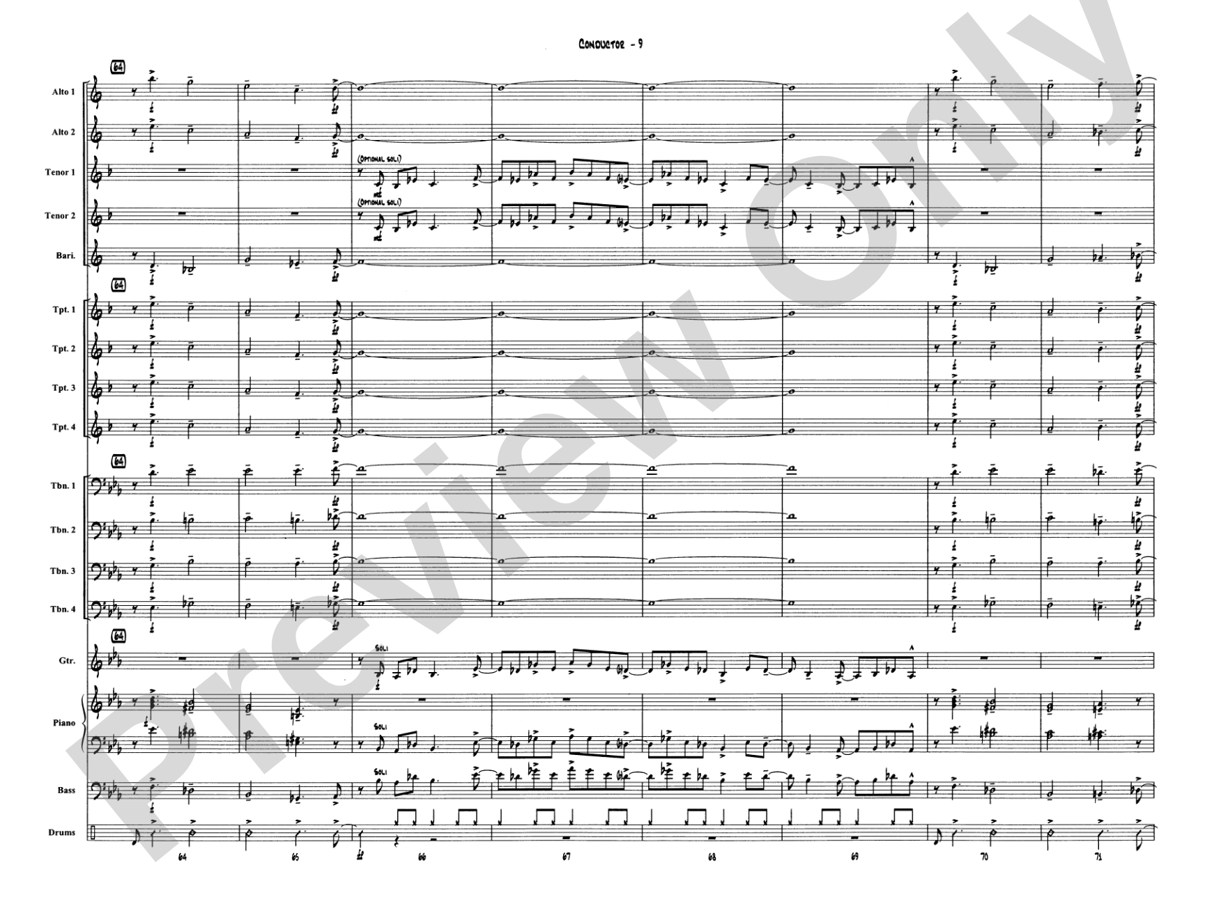 Narnian Dance: Jazz Ensemble Conductor Score & Parts