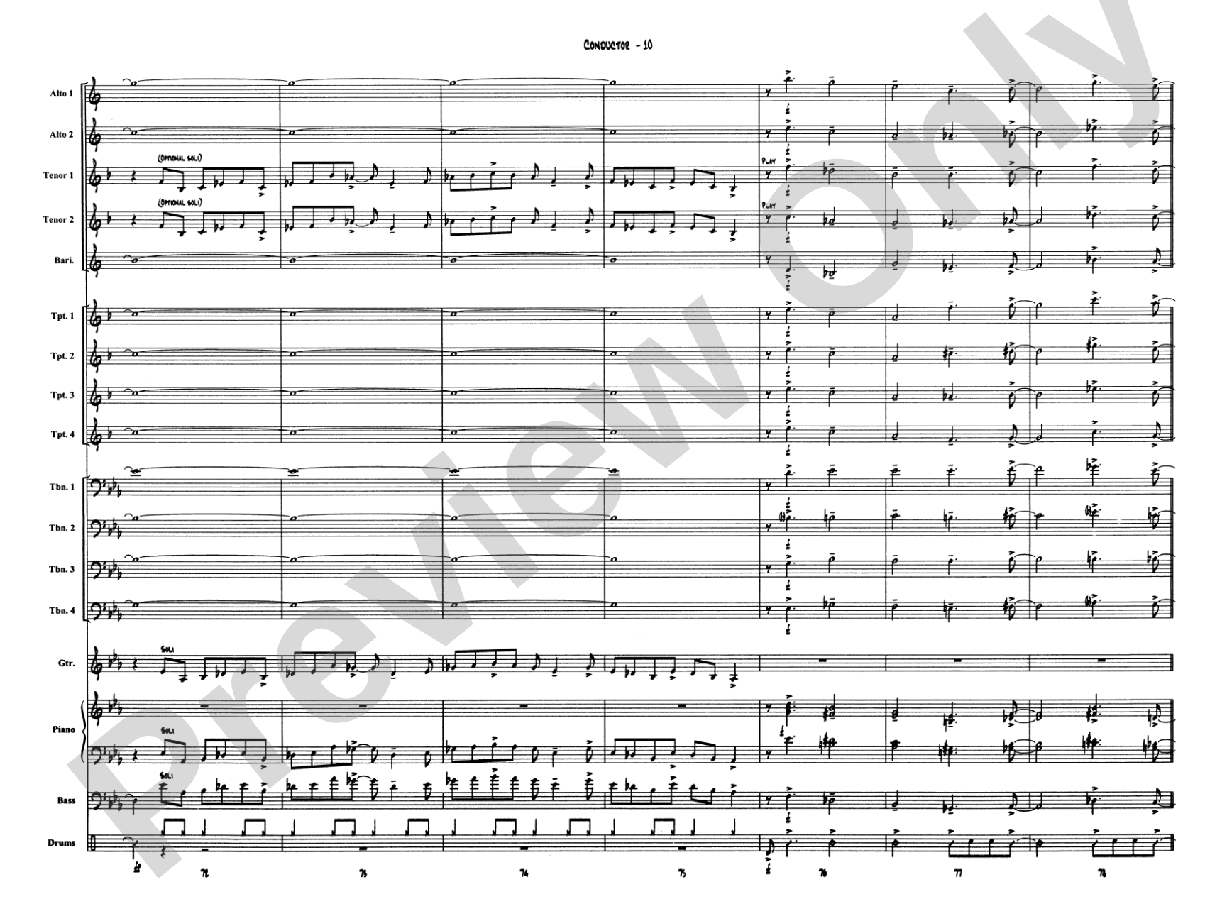 Narnian Dance: Jazz Ensemble Conductor Score & Parts