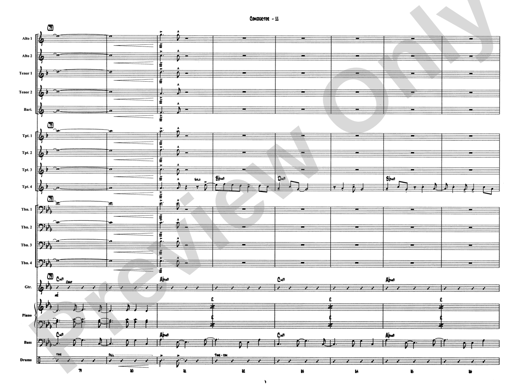 Narnian Dance: Jazz Ensemble Conductor Score & Parts