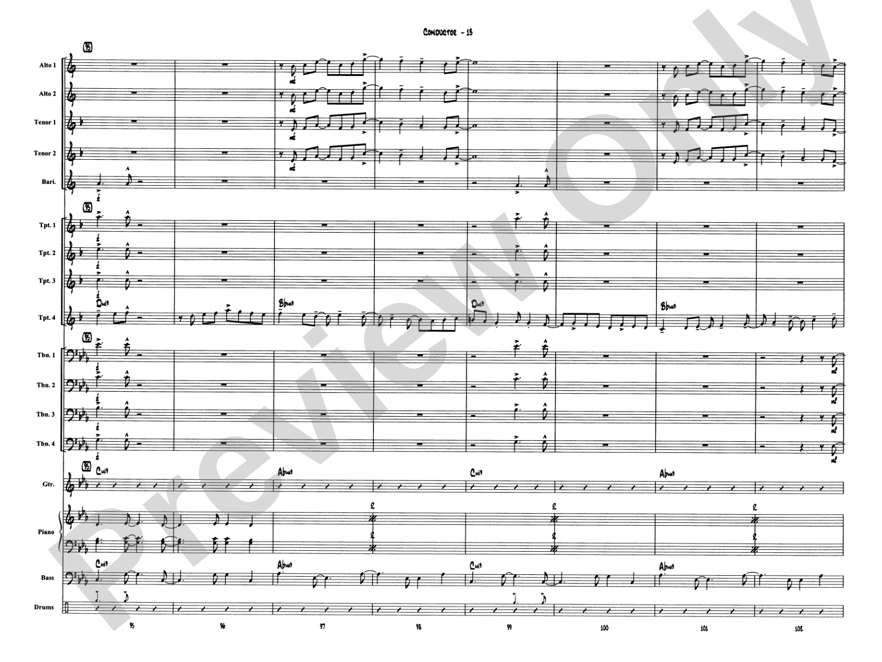 Narnian Dance: Jazz Ensemble Conductor Score & Parts