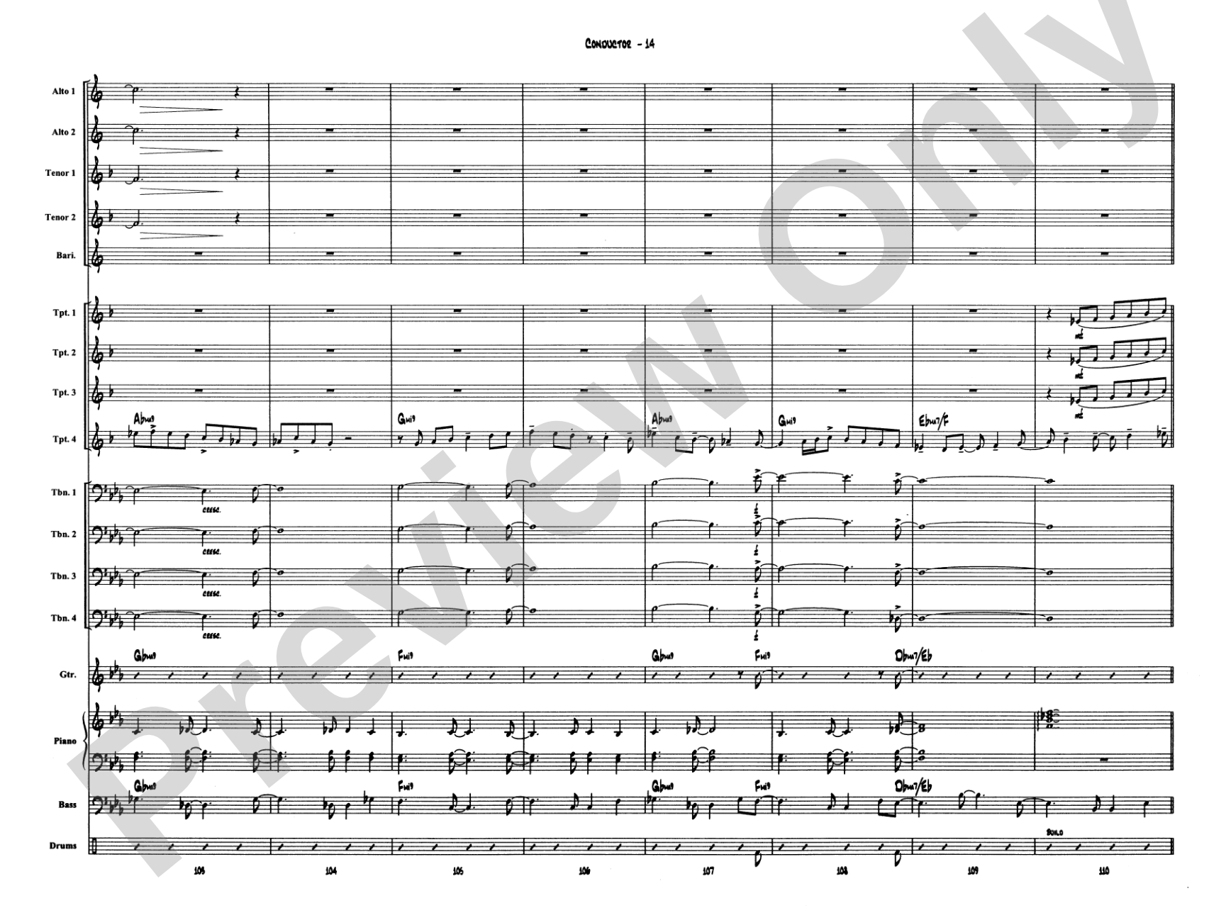 Narnian Dance: Jazz Ensemble Conductor Score & Parts