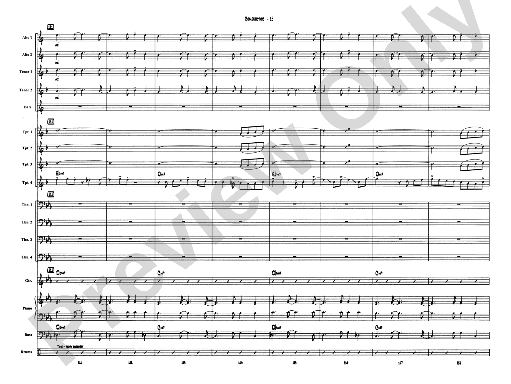 Narnian Dance: Jazz Ensemble Conductor Score & Parts
