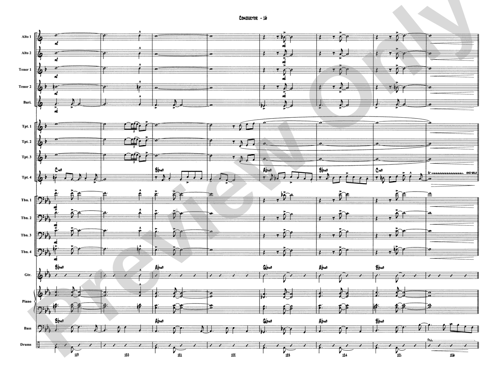 Narnian Dance: Jazz Ensemble Conductor Score & Parts