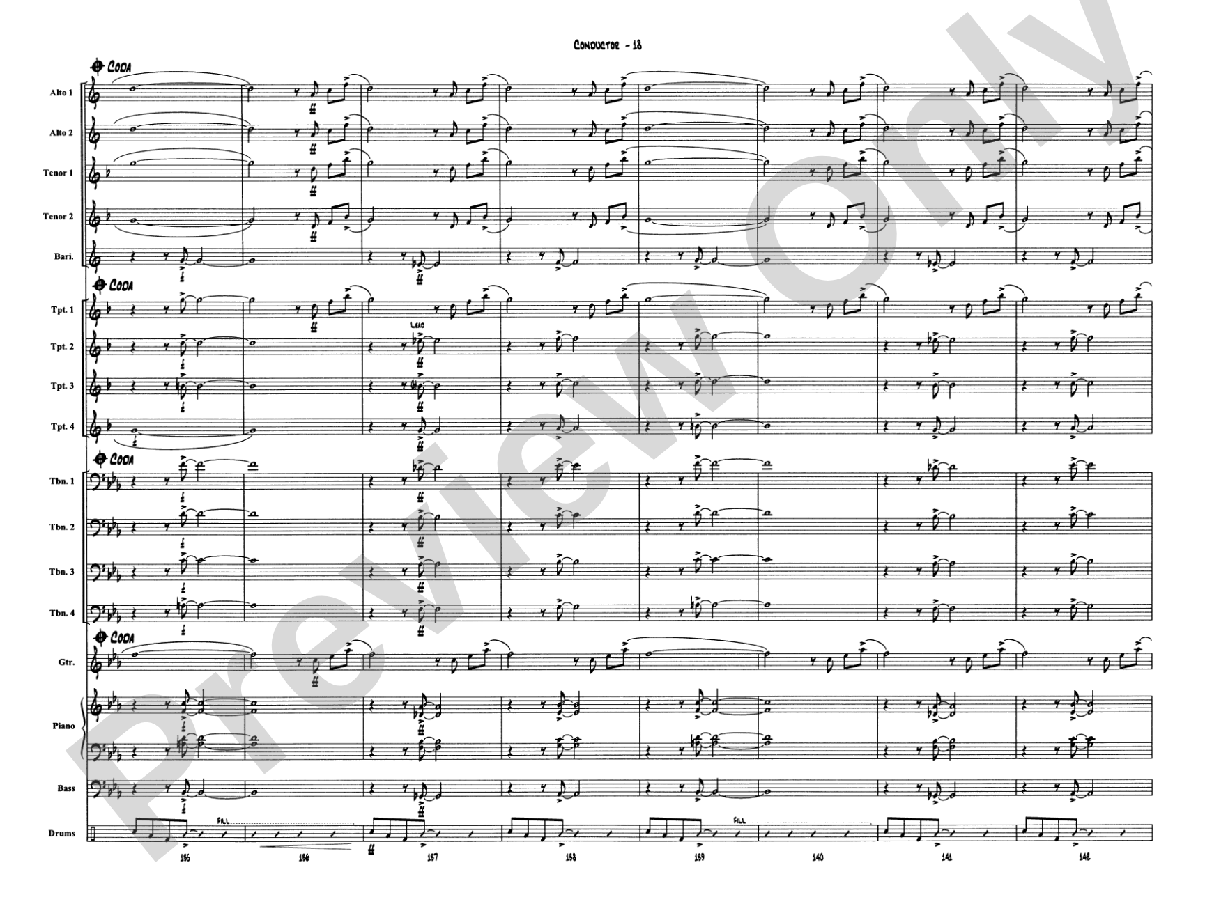 Narnian Dance: Jazz Ensemble Conductor Score & Parts
