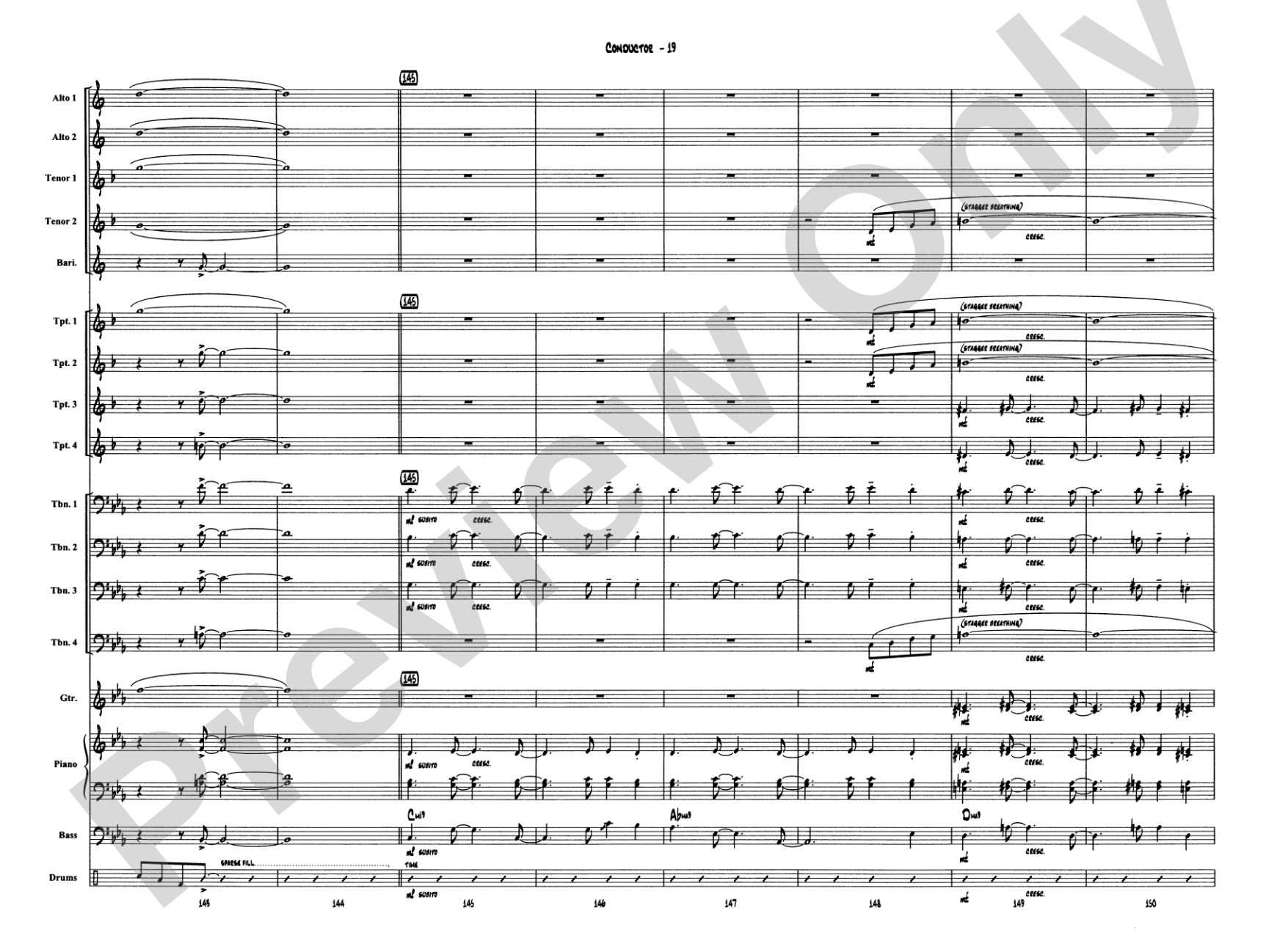 Narnian Dance: Jazz Ensemble Conductor Score & Parts