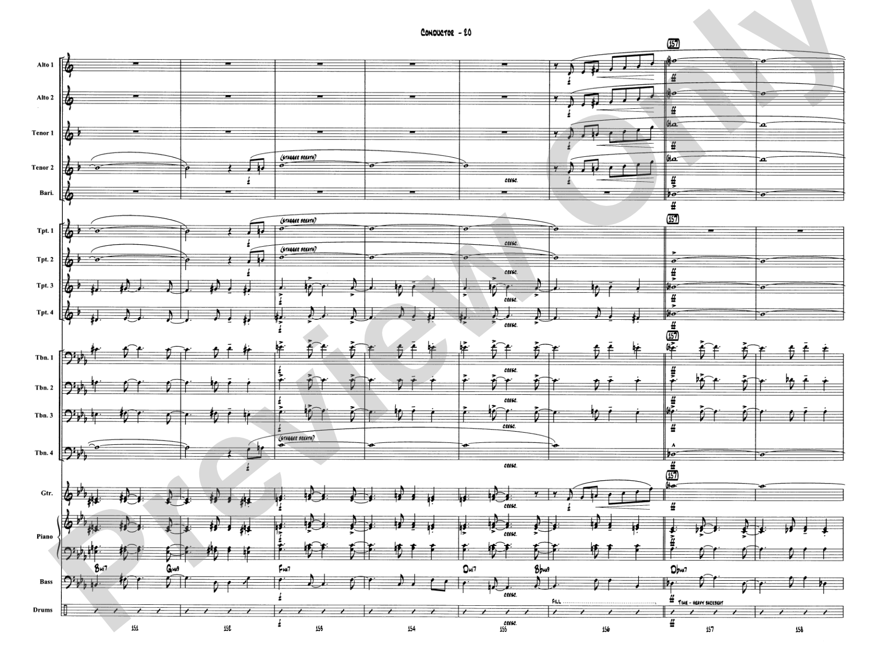 Narnian Dance: Jazz Ensemble Conductor Score & Parts
