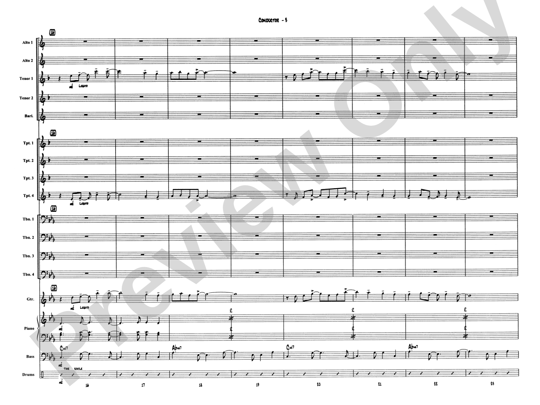 Narnian Dance: Jazz Ensemble Conductor Score & Parts