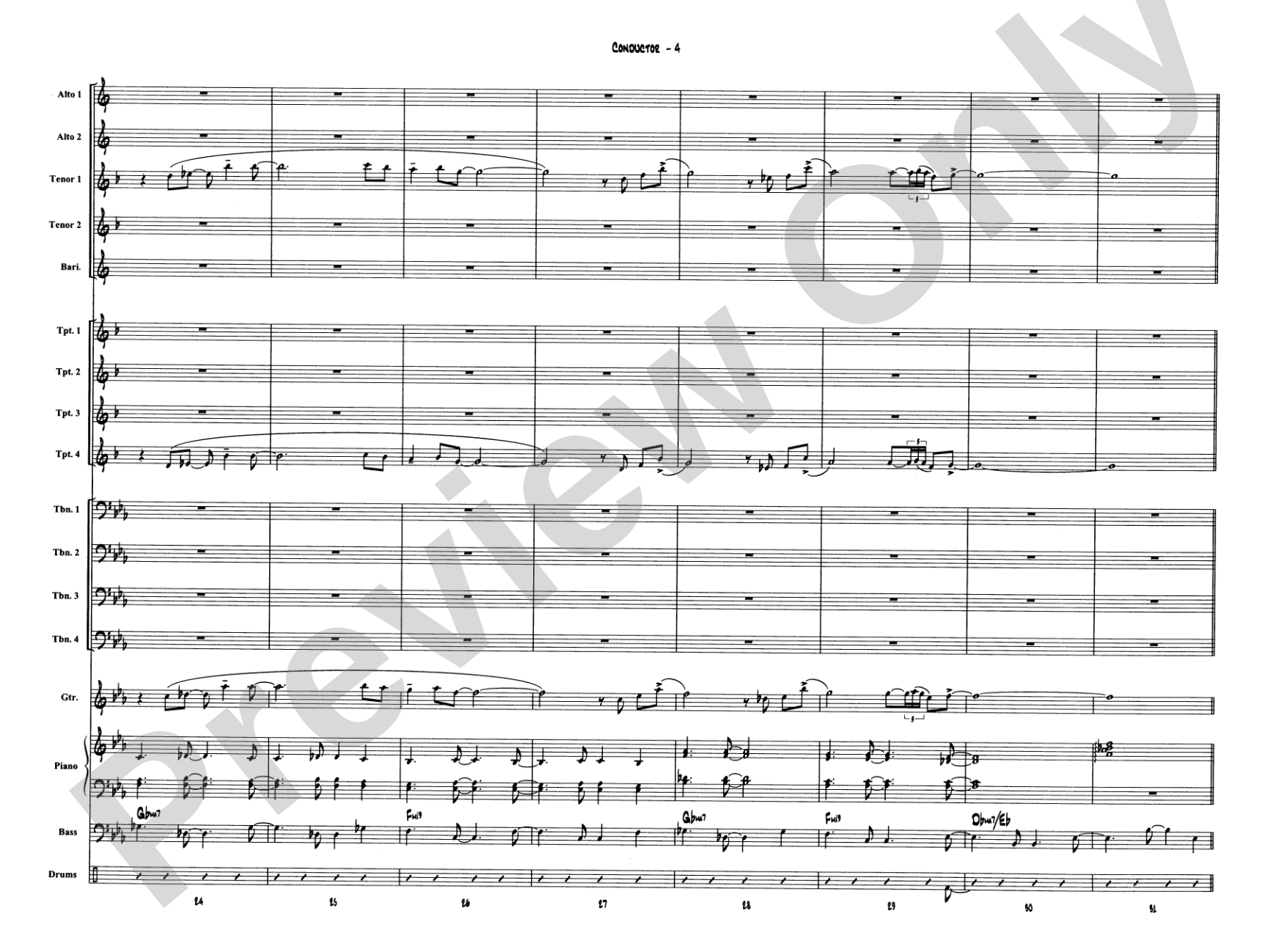 Narnian Dance: Jazz Ensemble Conductor Score & Parts