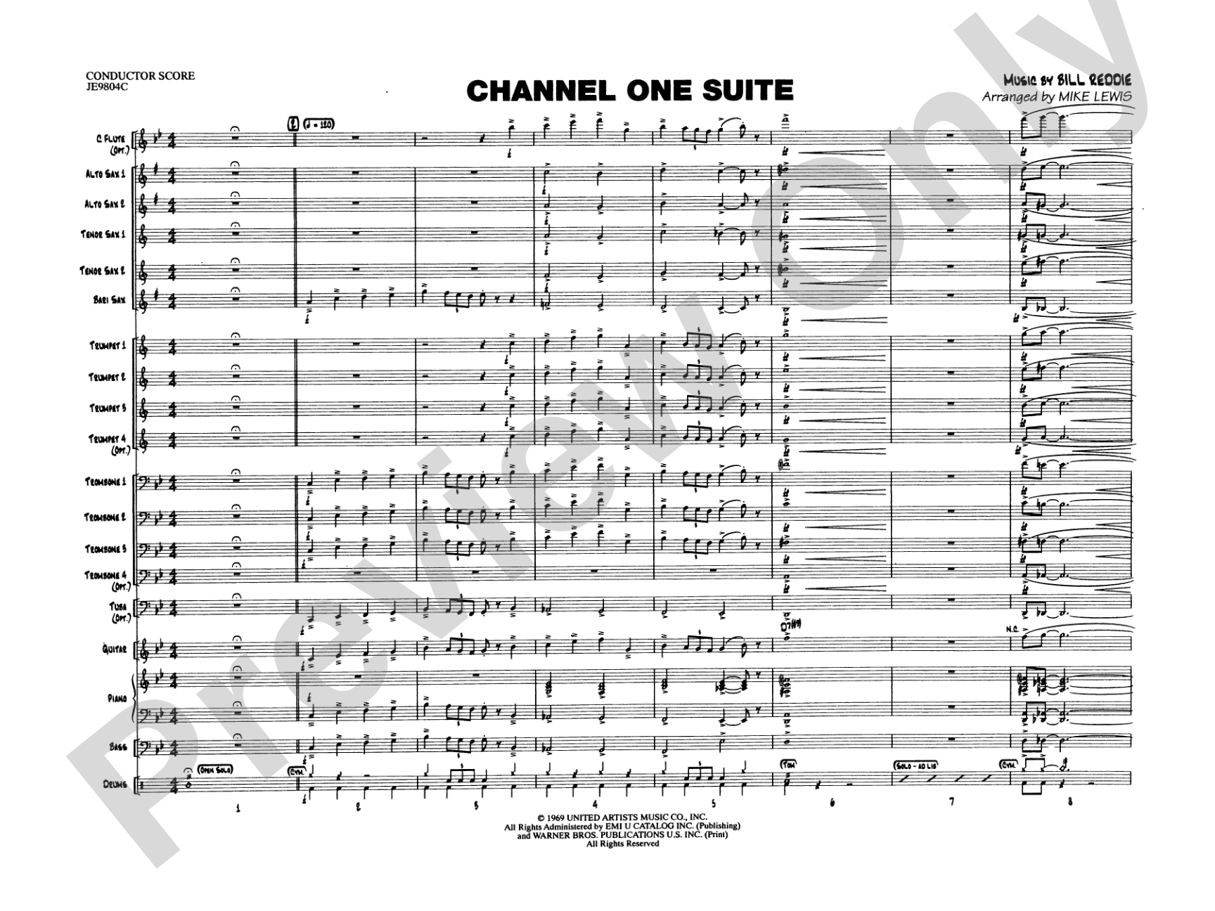 Channel One Suite: Jazz Ensemble Conductor Score & Parts
