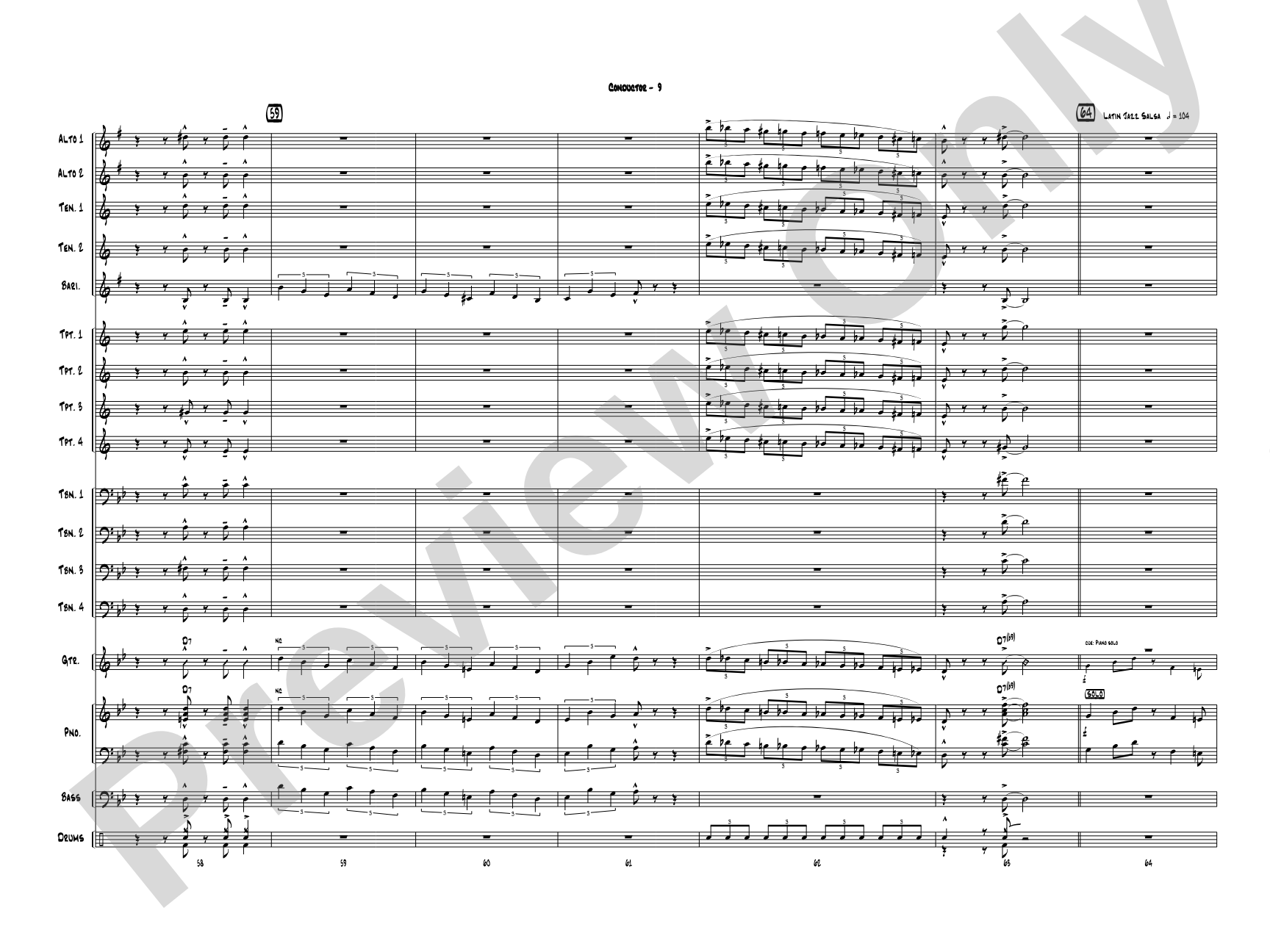 Puffy Taco: Jazz Ensemble Conductor Score & Parts