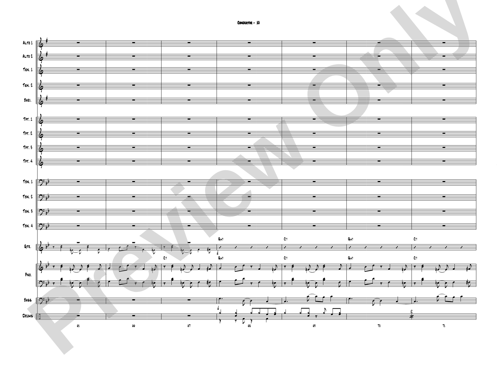Puffy Taco: Jazz Ensemble Conductor Score & Parts