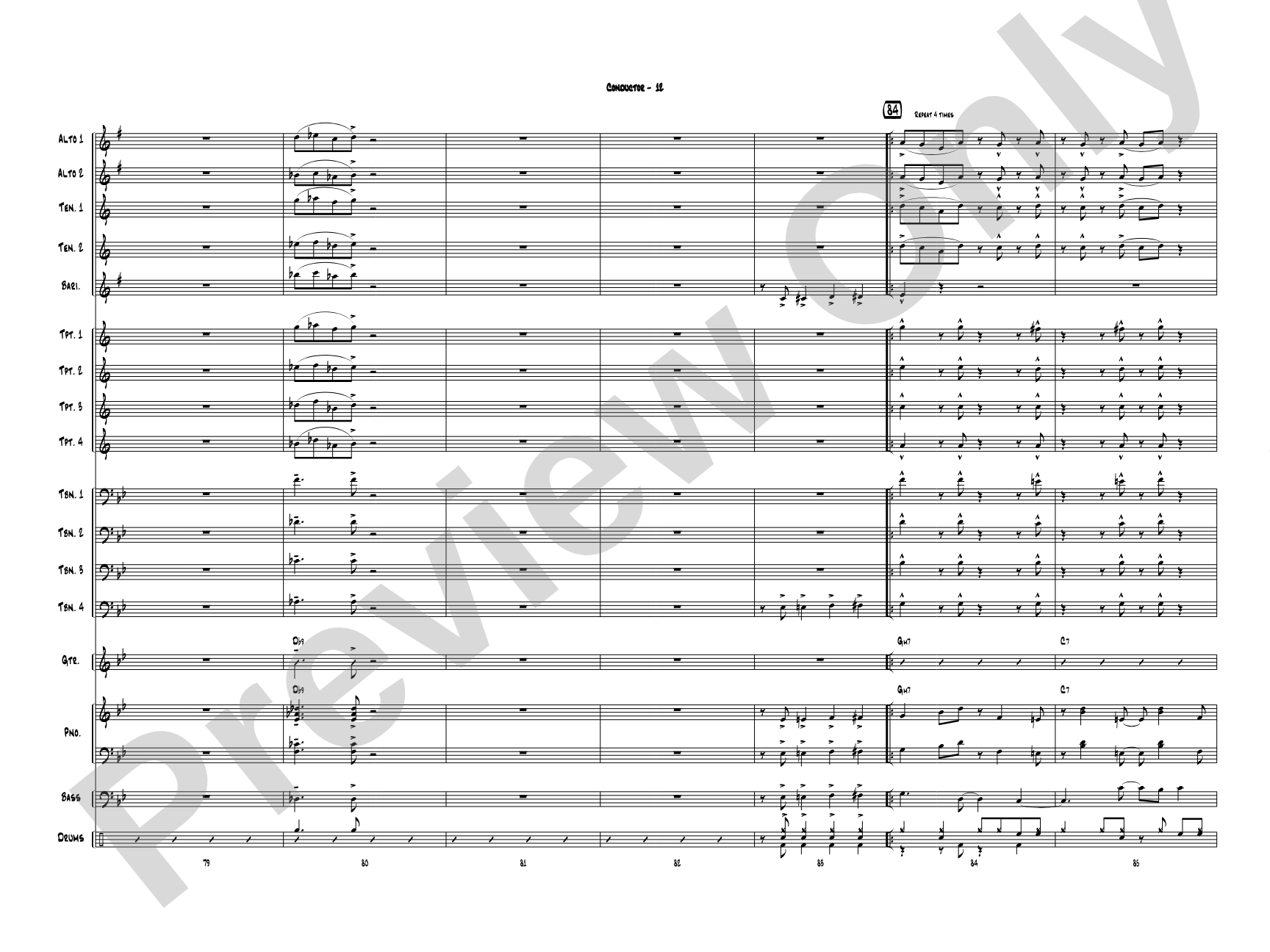 Puffy Taco: Jazz Ensemble Conductor Score & Parts
