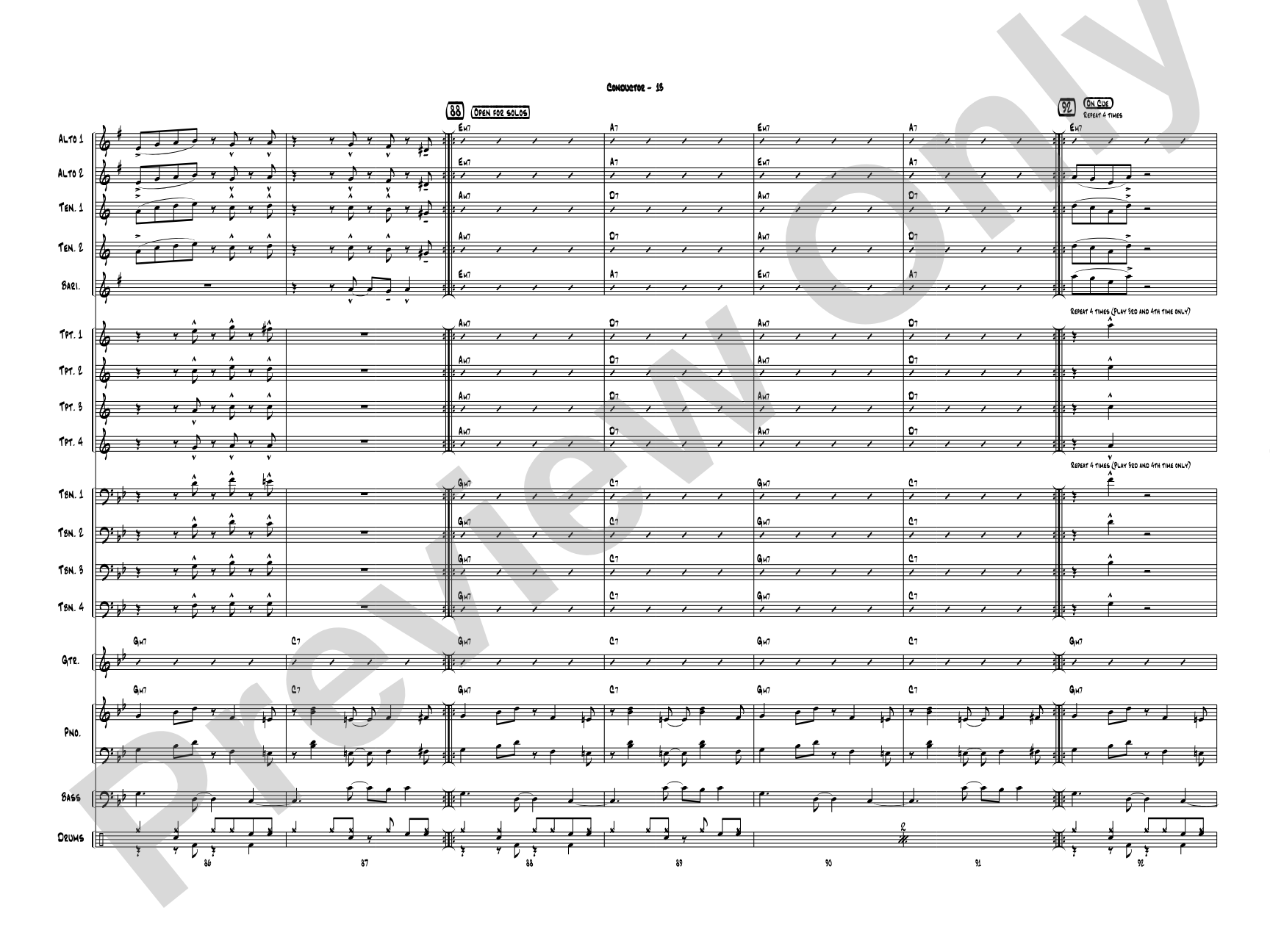 Puffy Taco: Jazz Ensemble Conductor Score & Parts