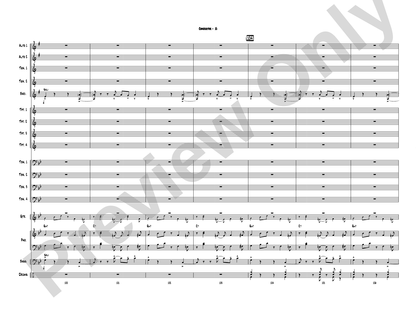 Puffy Taco: Jazz Ensemble Conductor Score & Parts