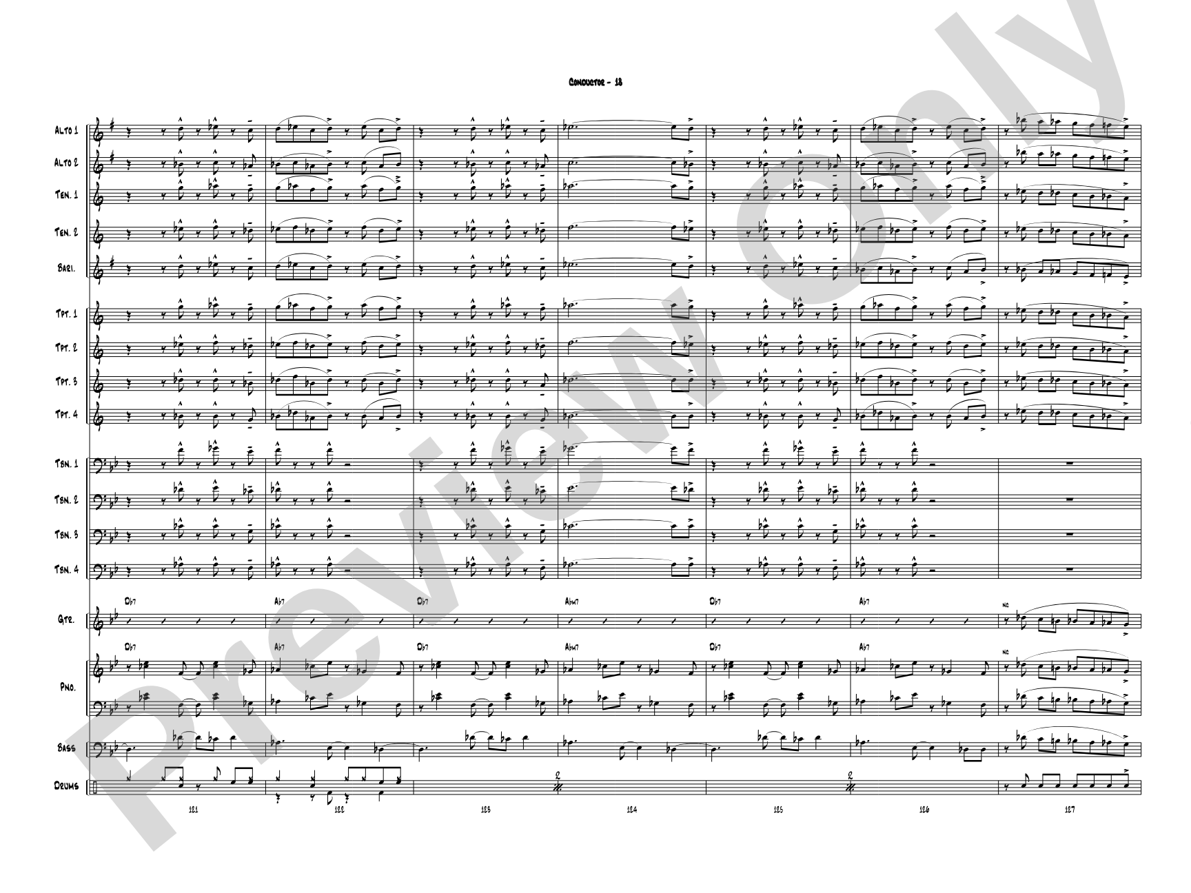 Puffy Taco: Jazz Ensemble Conductor Score & Parts