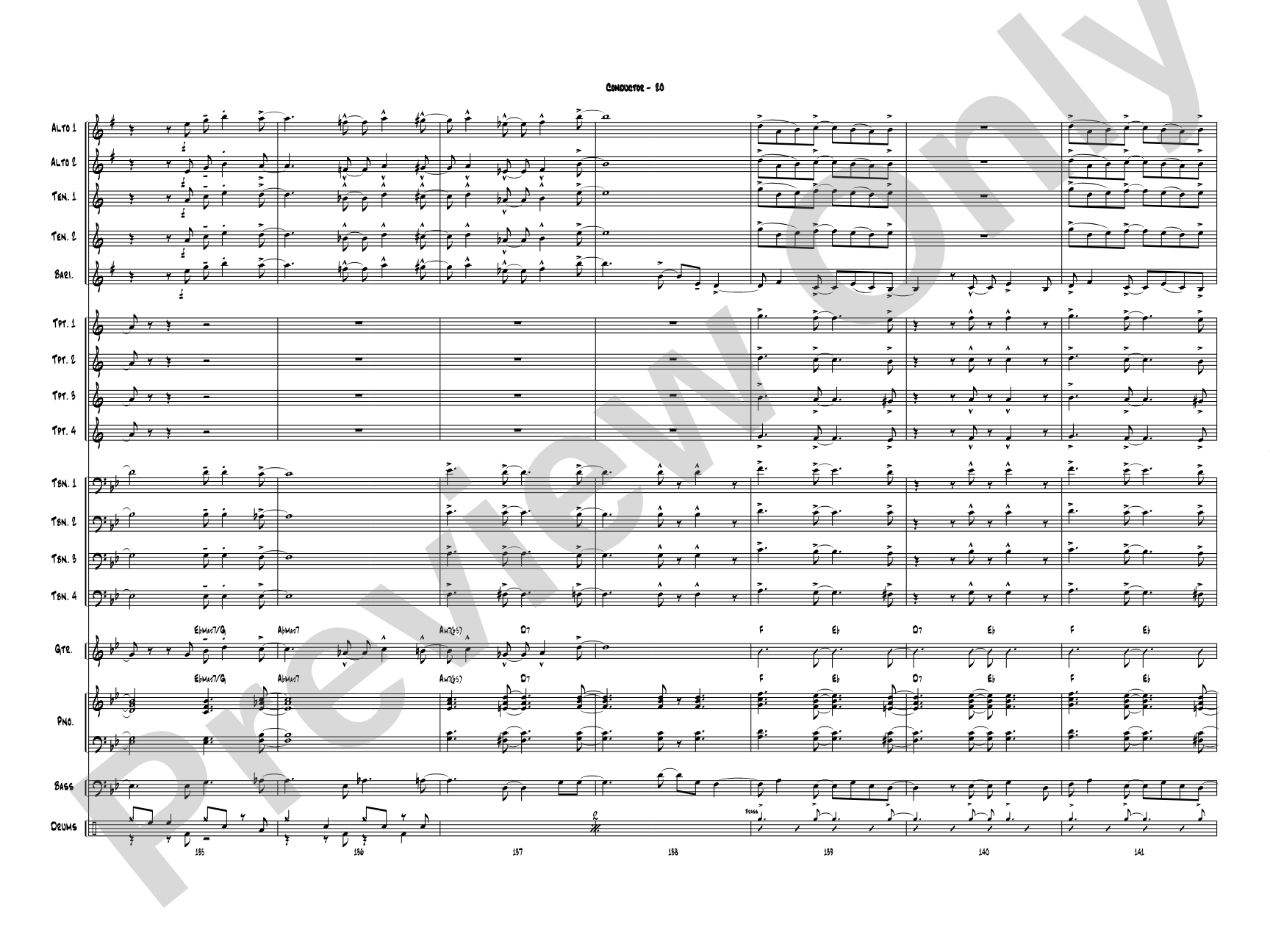 Puffy Taco: Jazz Ensemble Conductor Score & Parts