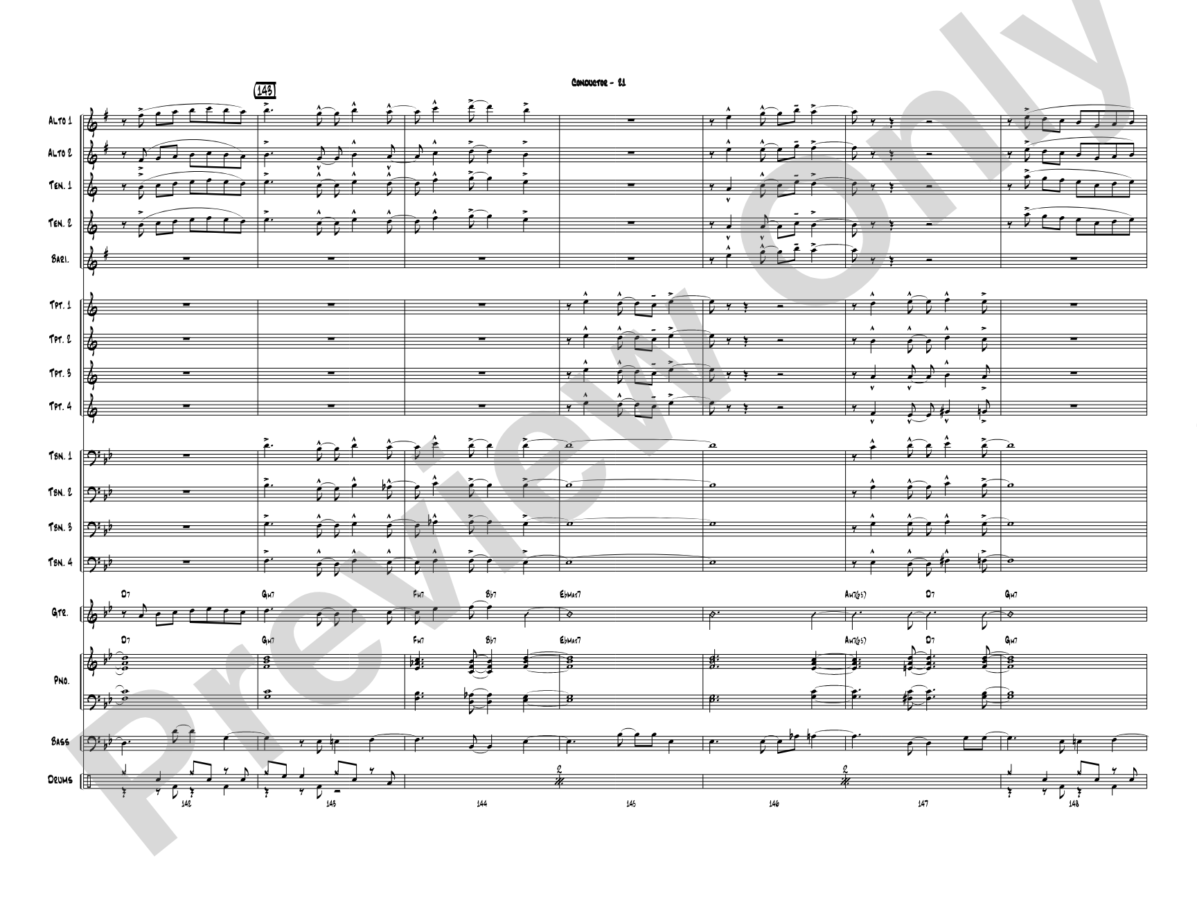 Puffy Taco: Jazz Ensemble Conductor Score & Parts