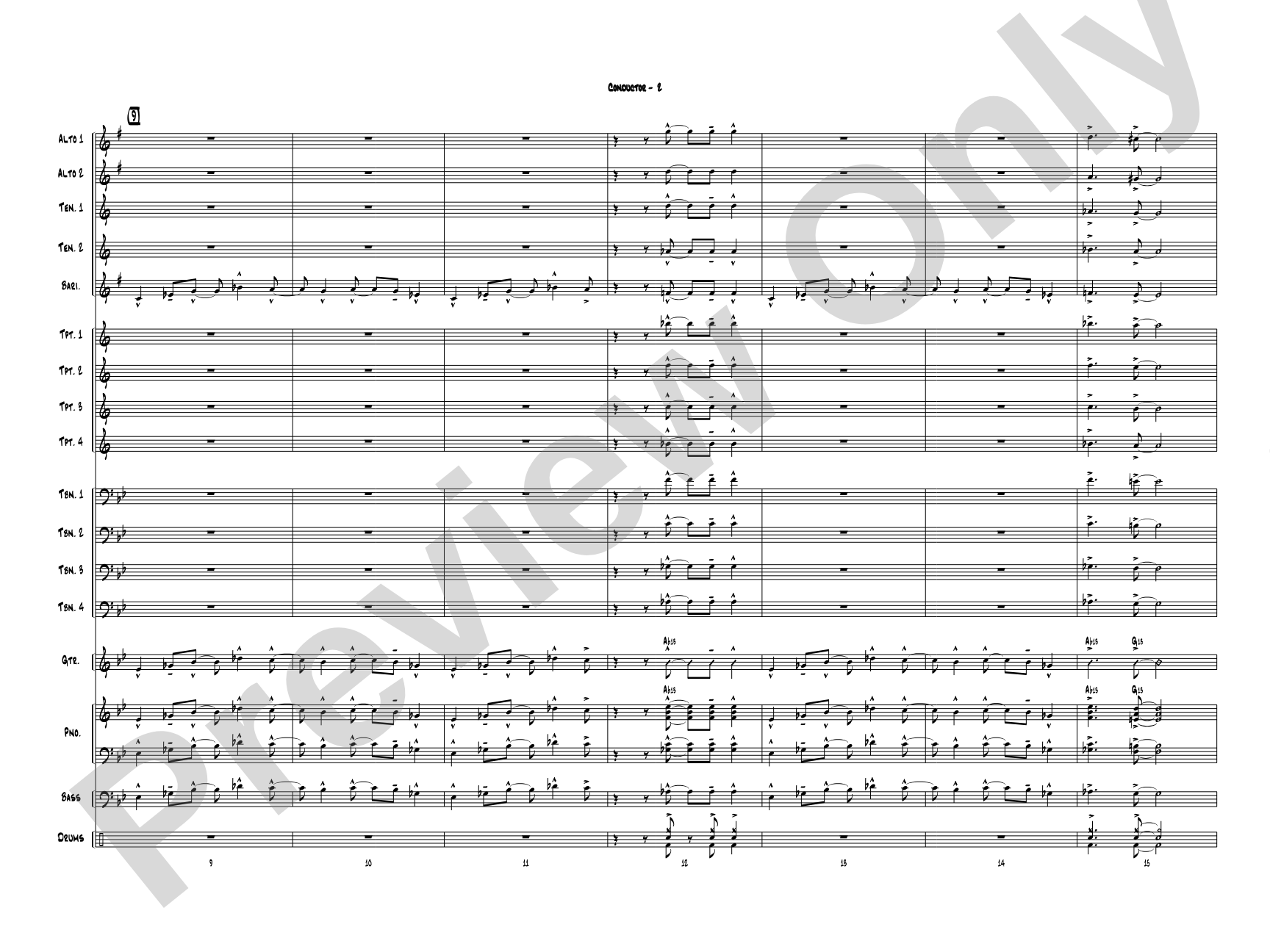 Puffy Taco: Jazz Ensemble Conductor Score & Parts