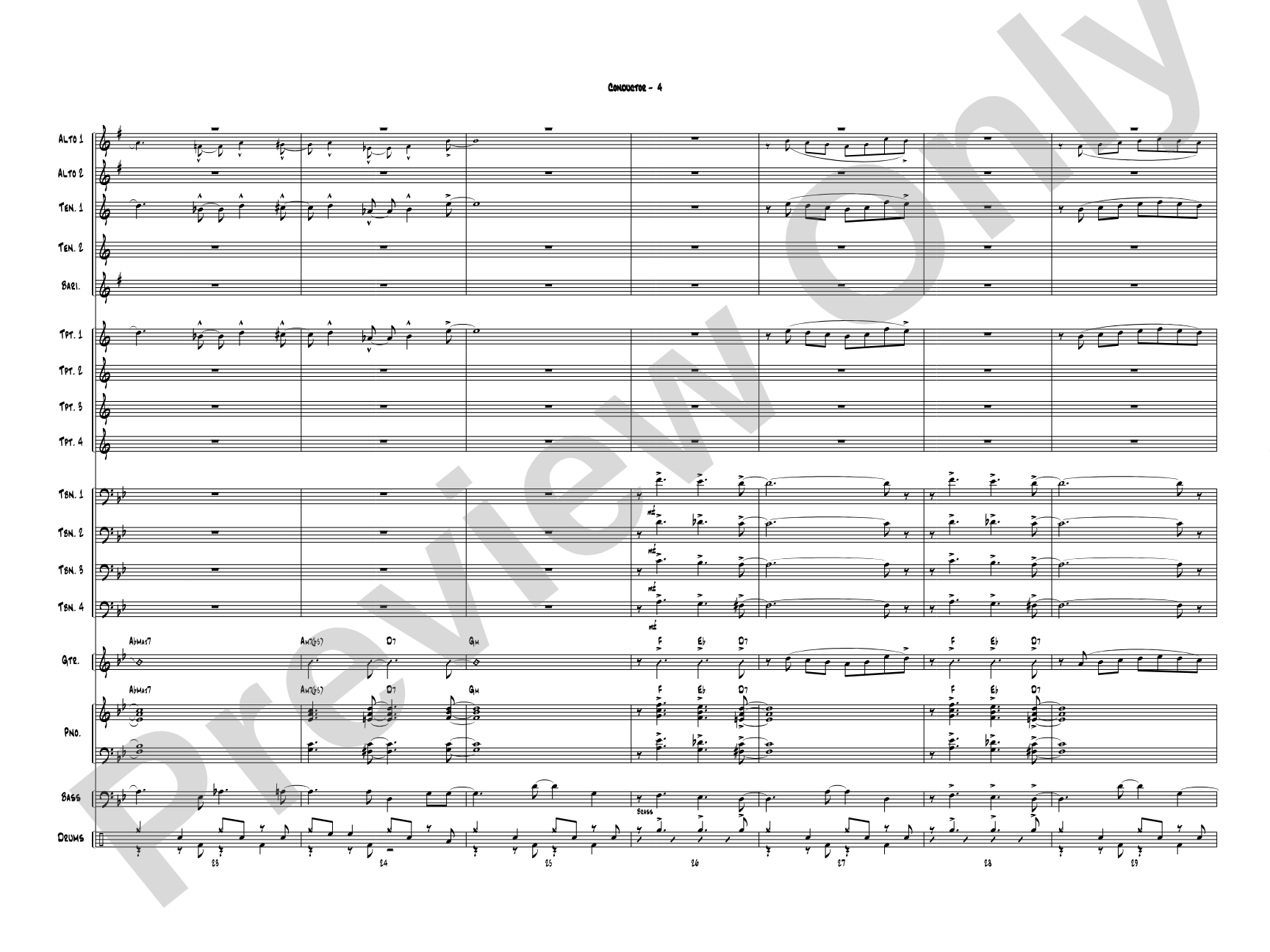 Puffy Taco: Jazz Ensemble Conductor Score & Parts