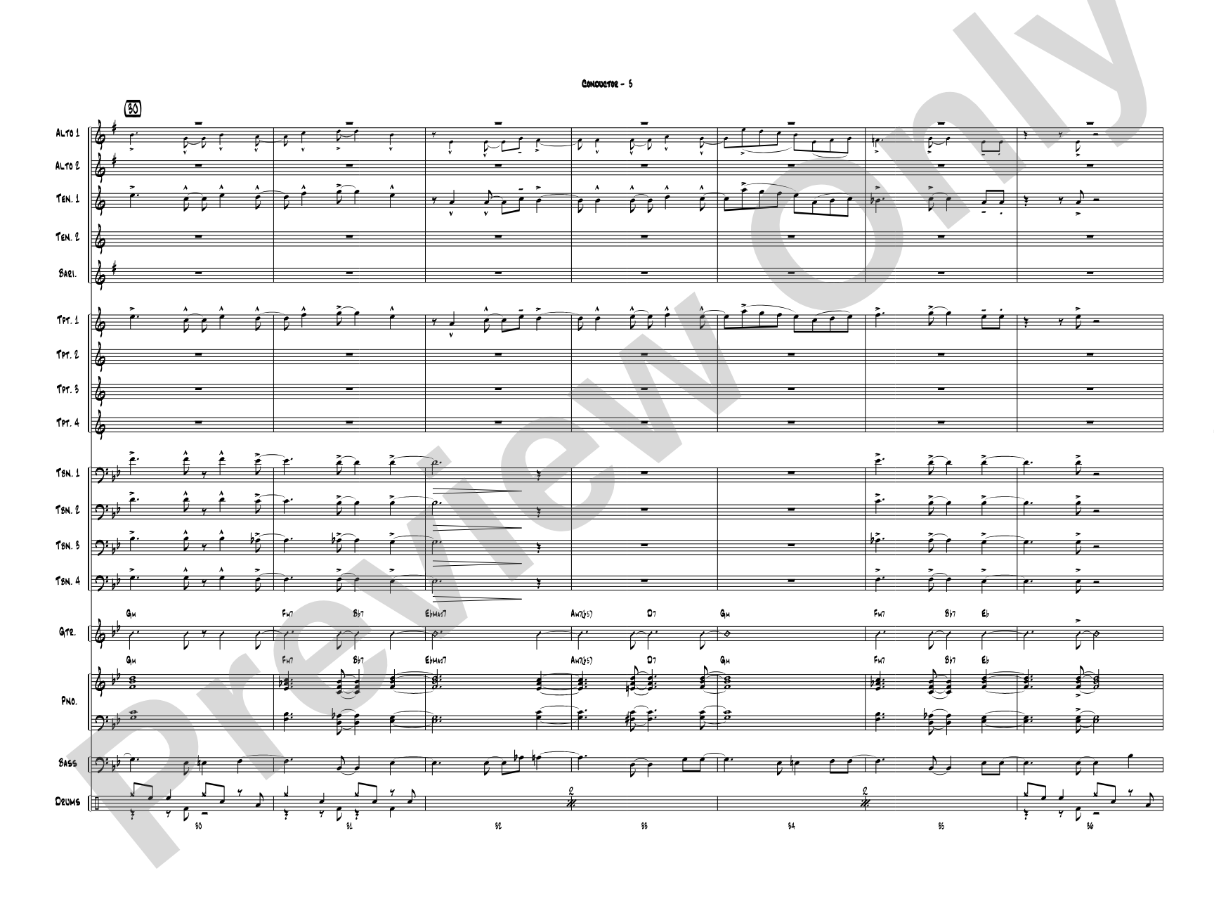 Puffy Taco: Jazz Ensemble Conductor Score & Parts