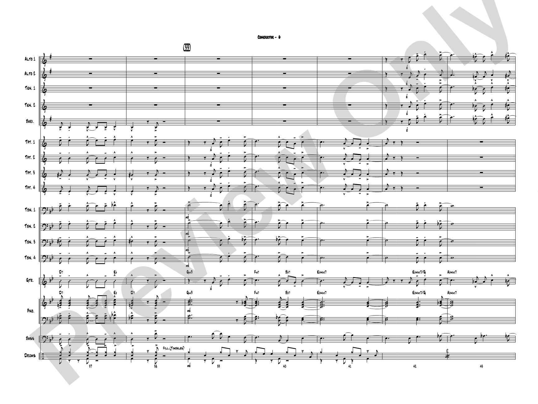 Puffy Taco: Jazz Ensemble Conductor Score & Parts