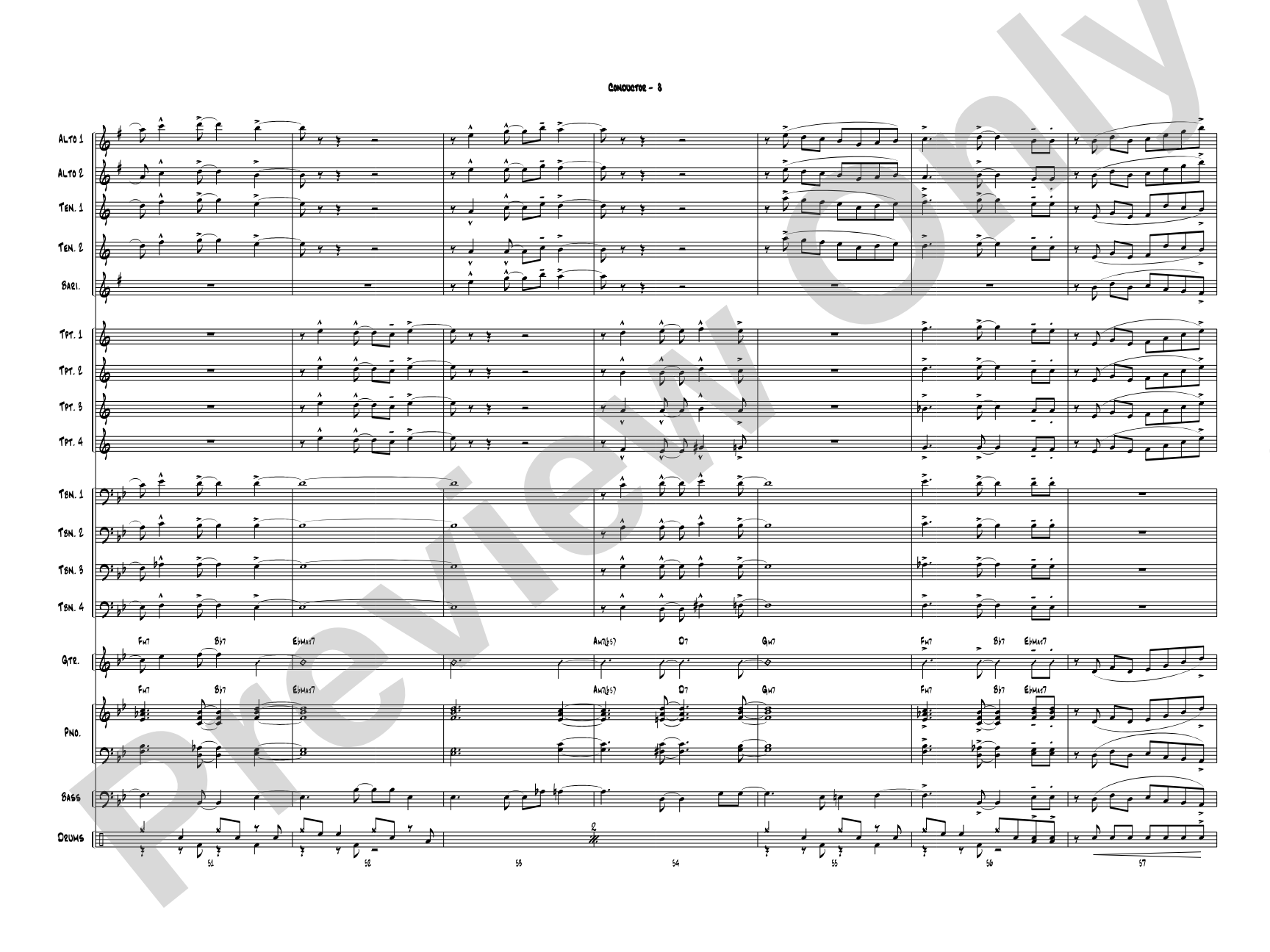 Puffy Taco: Jazz Ensemble Conductor Score & Parts