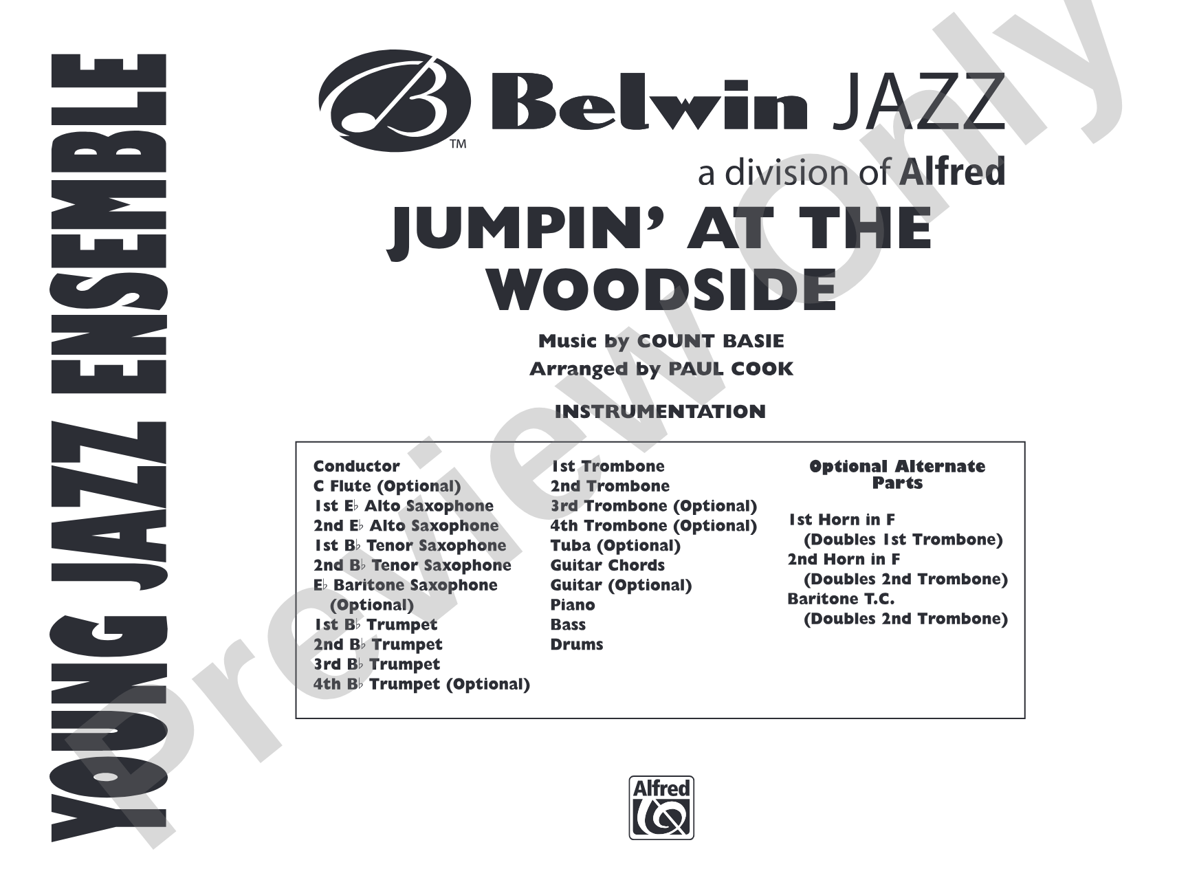 Jumpin' at the Woodside: Jazz Ensemble Conductor Score & Parts