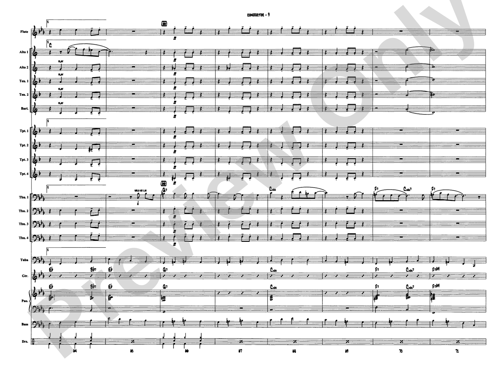 Jumpin' at the Woodside: Jazz Ensemble Conductor Score & Parts